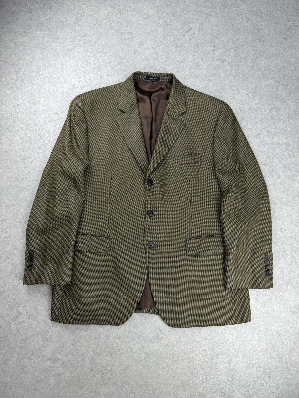 Ralph Lauren Ralph Lauren Silk Wool Houndstooth Blazer US 44S Size 44S - 1 Thumbnail