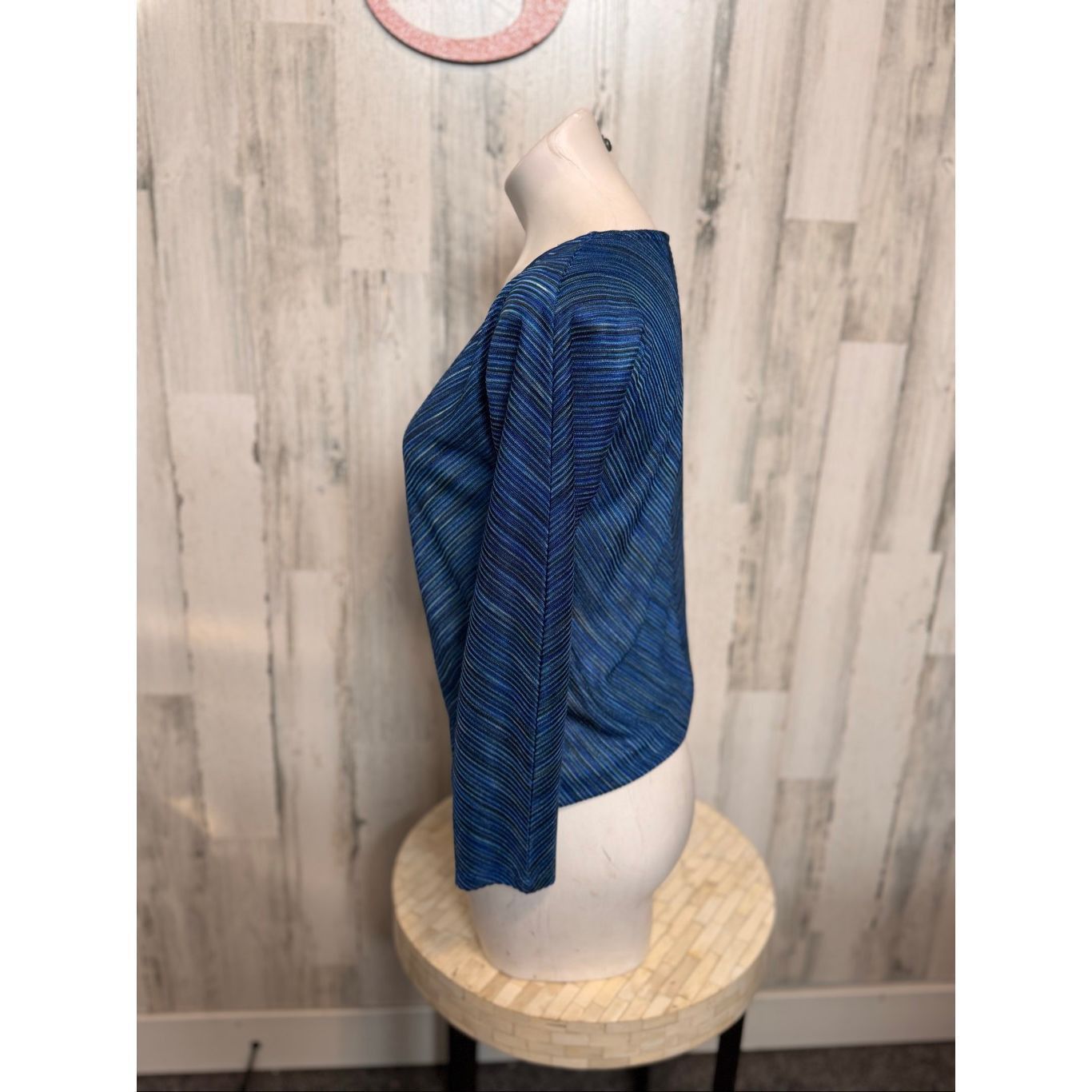 Jones New York Jones New York Signature Petite Blue Long Sleeve Top Women’s Size P/PS Size XS / US 0-2 / IT 36-38 - 3 Thumbnail