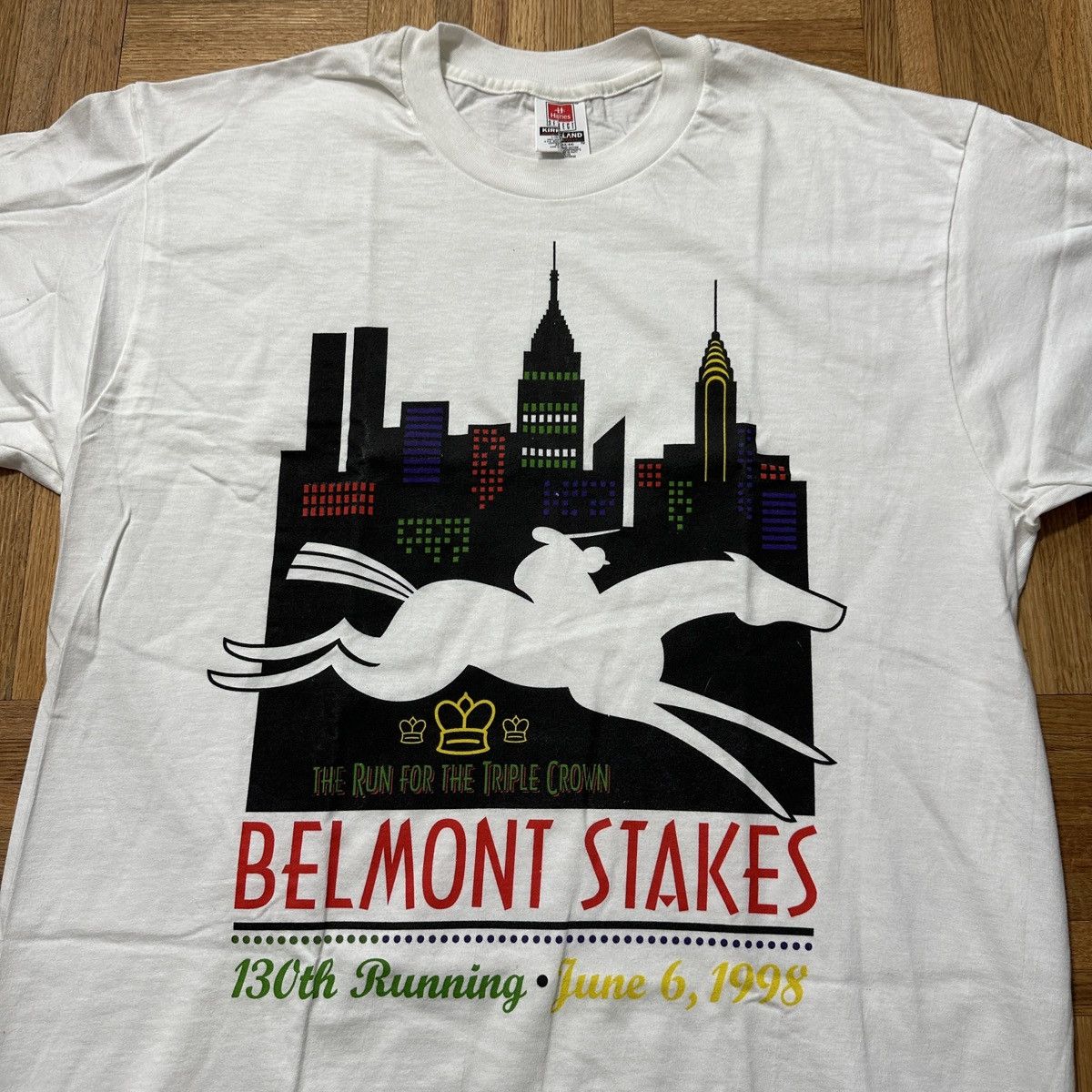 Hanes Vintage 1998 Belmont Stakes tee Size US L / EU 52-54 / 3 - 3 Thumbnail