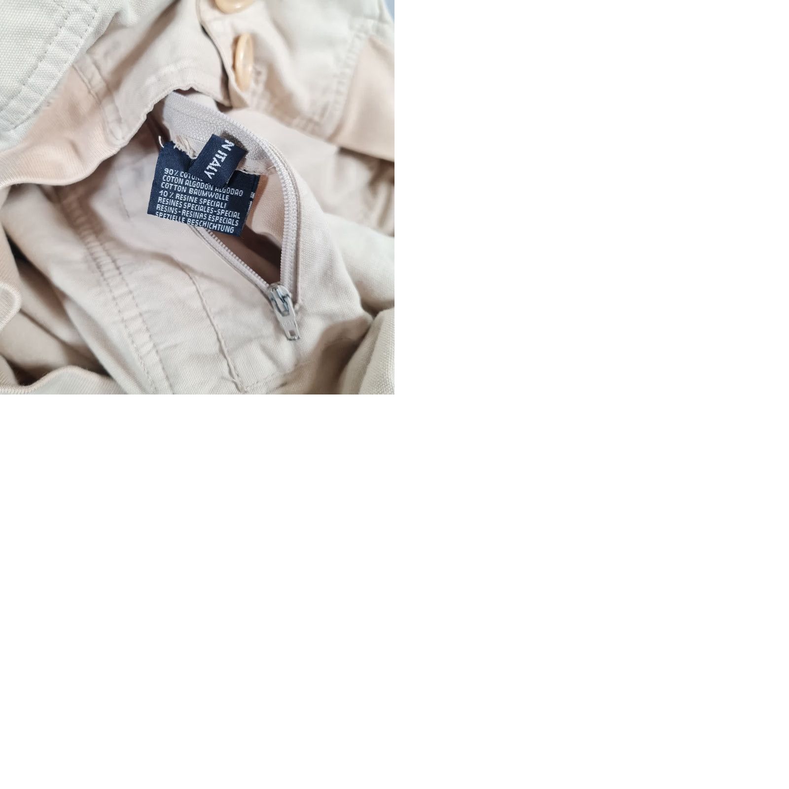 Paul & Shark VINTAGE Paul & Shark Mens Jacket Bomber Cotton Lightweight Beige M Regular Pocket Zip Logo Italy 90s Designer Size US M / EU 48-50 / 2 - 9 Thumbnail