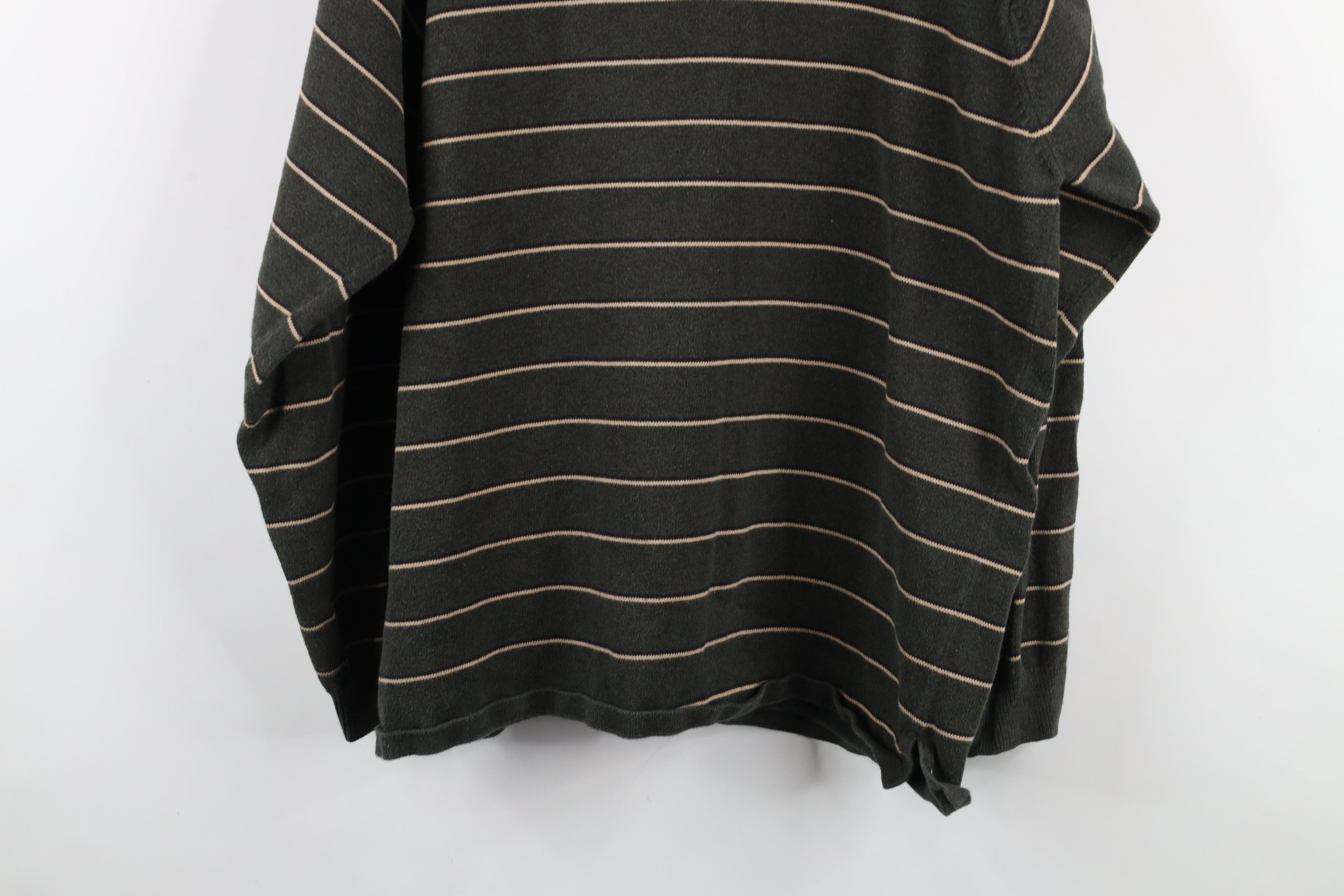 Vintage Vintage 90s Streetwear Cotton Knit Striped Long Sleeve Polo Size US XL / EU 56 / 4 - 10 Thumbnail