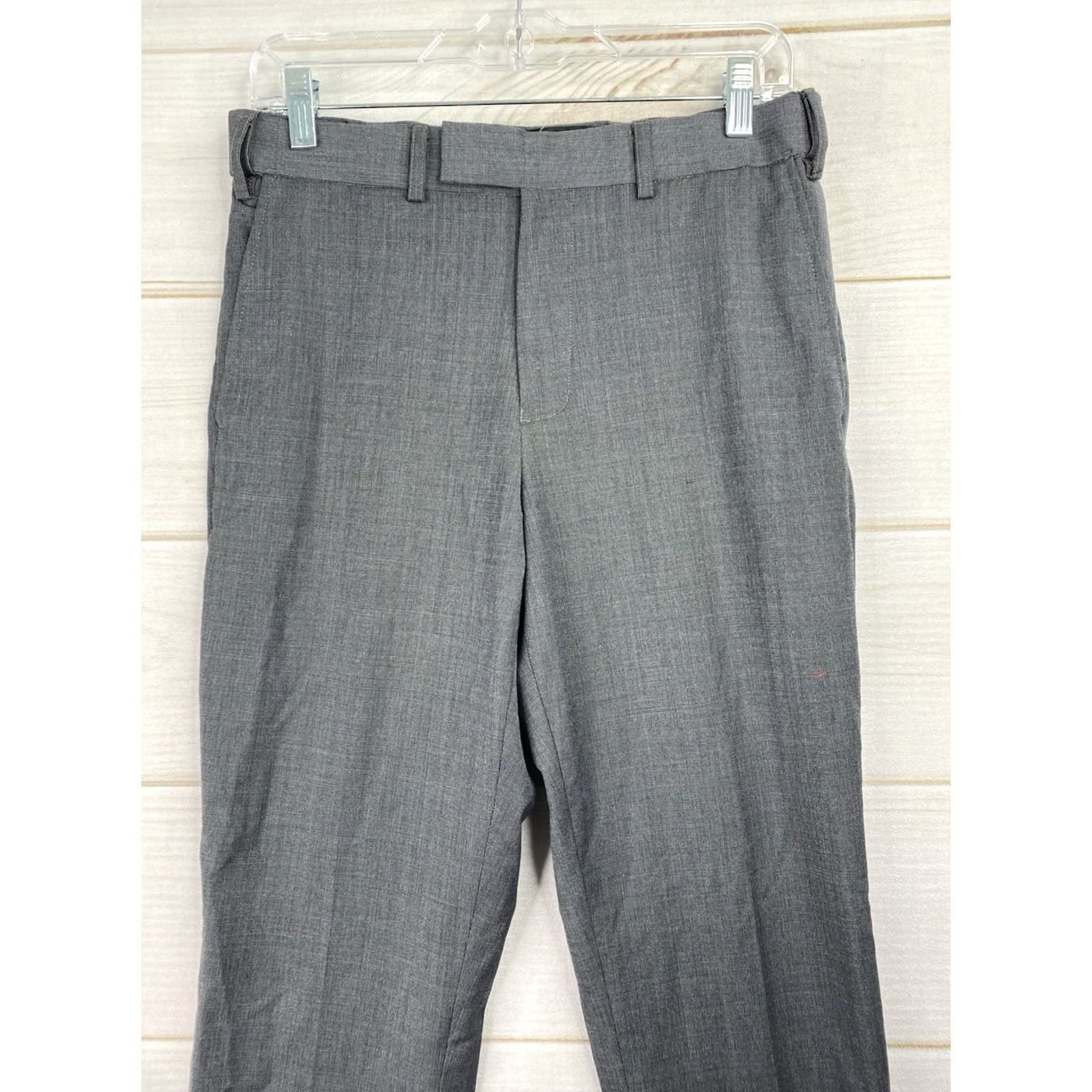 Vintage TWINHILL Pants 30x32 Charcoal Gray Flat Front Wool Blend Dress Work Casual Mens Pants Size US 32 / EU 48 - 2 Thumbnail
