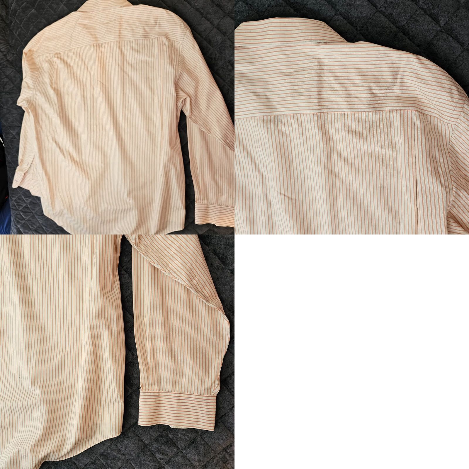 Johnston & Murphy Johnston & Murphy Shirt Long Sleeve White Pink Stripe Classic Collared Button-Up Easy Care XL Mens Regular Size XL Size US XL / EU 56 / 4 - 8 Thumbnail