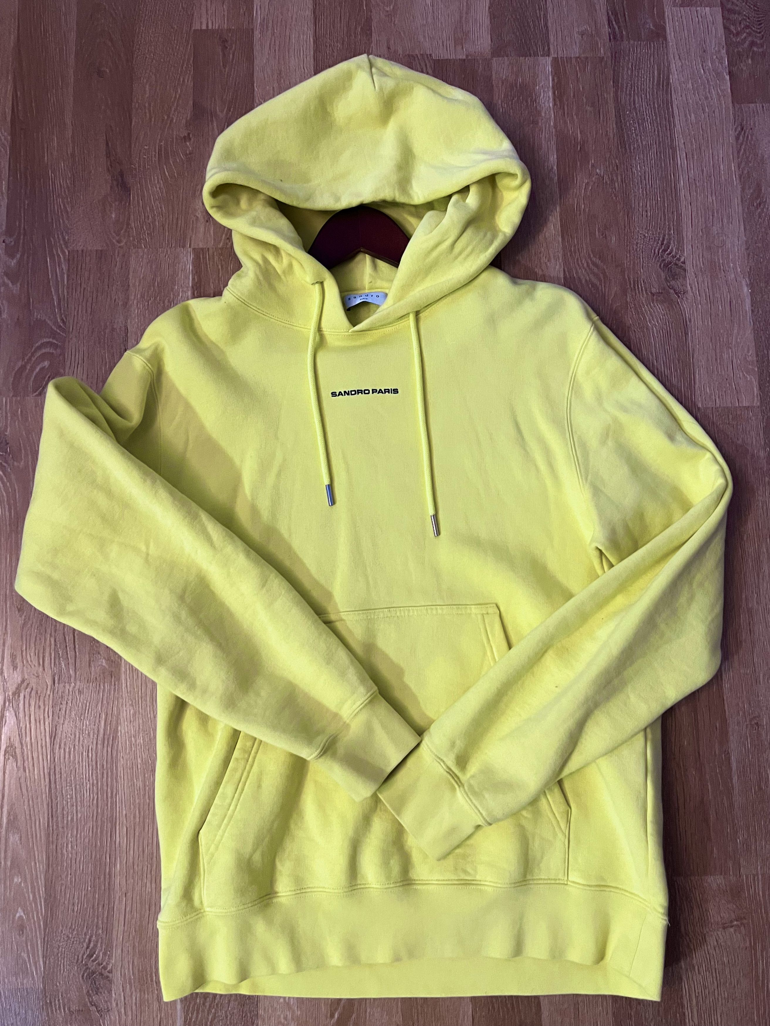 image of Sandro Logo Hoodie in Yellow, Men's (Size Medium)