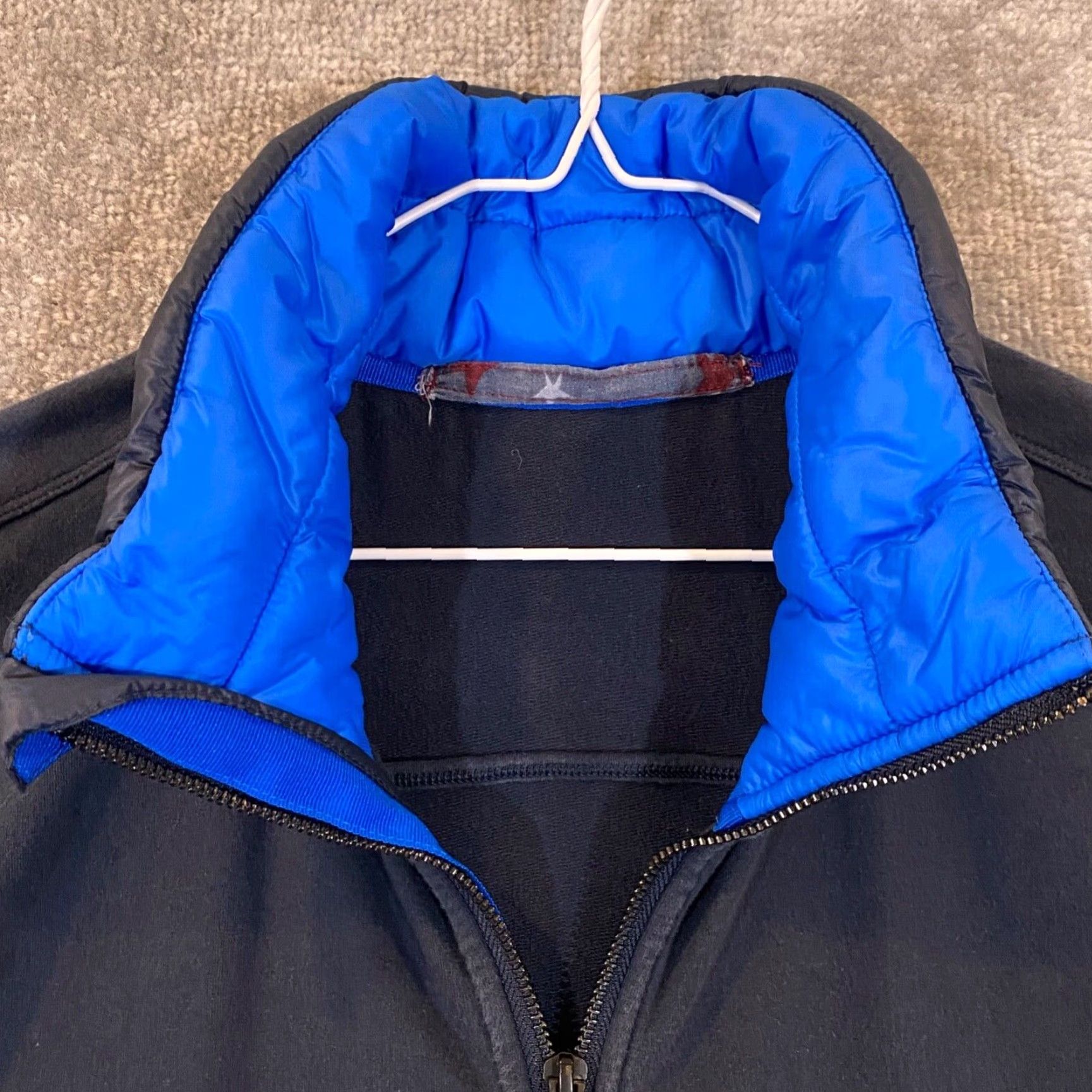 Lululemon LULULEMON Jacket Mens XL Navy Blue Full Zip Puff Collar Elbow Performance M41465 - Regular Size, Blue, Solid, Jacket, Men Size US XL / EU 56 / 4 - 7 Thumbnail