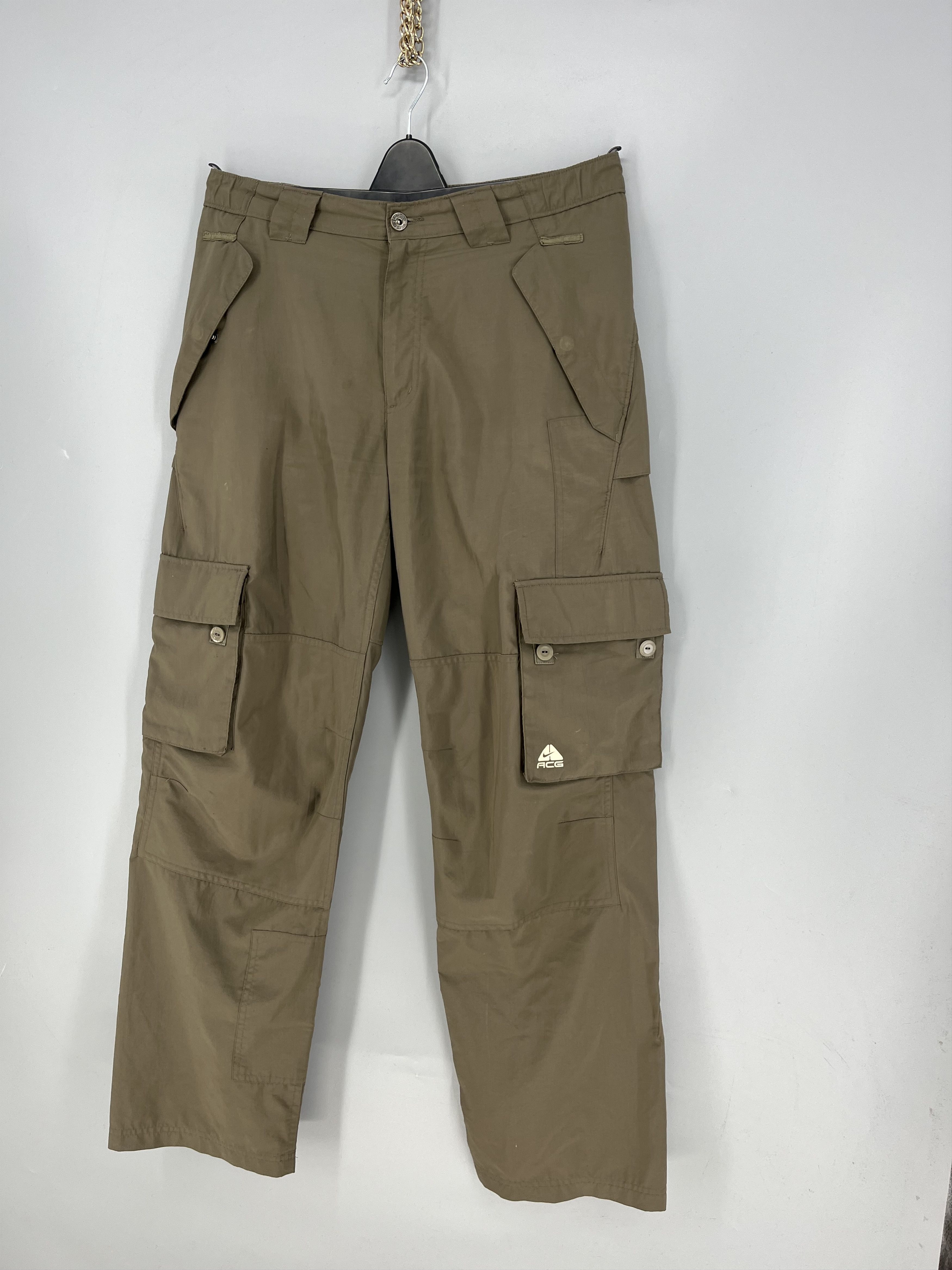 Vintage Vintage Nike ACG Men Cargo Pants Wide Leg size M Size US 32 / EU 48 - 3 Thumbnail