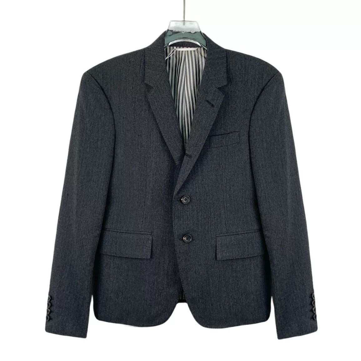 Thom Browne THOM BROWNE Gray Wool Collar Blazer Size US M / EU 48-50 / 2 - 1 Thumbnail