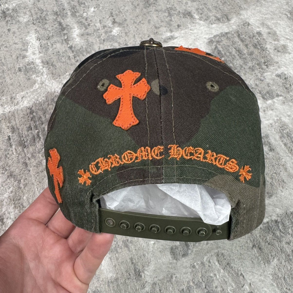 Chrome Hearts Camo cross patch baseball hat Size ONE SIZE - 8 Thumbnail