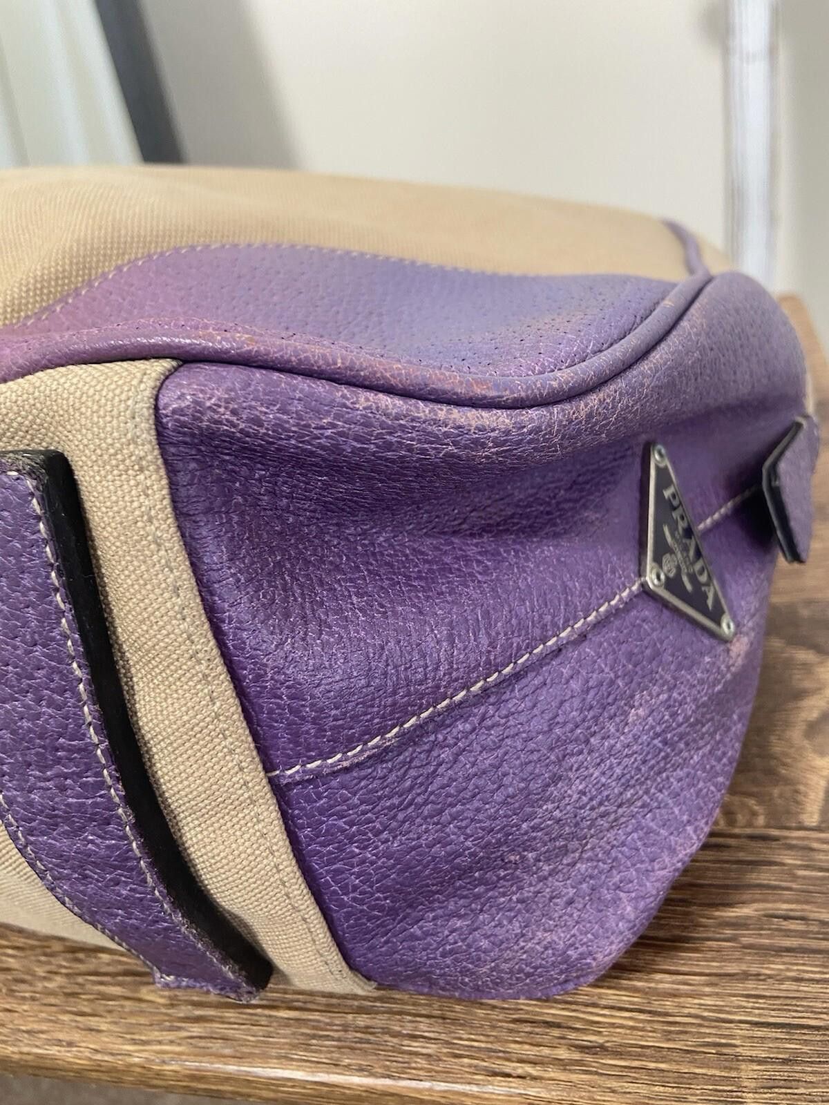 Prada Prada faded purple Cinghiale Canapa hand tote bag Size ONE SIZE - 7 Thumbnail