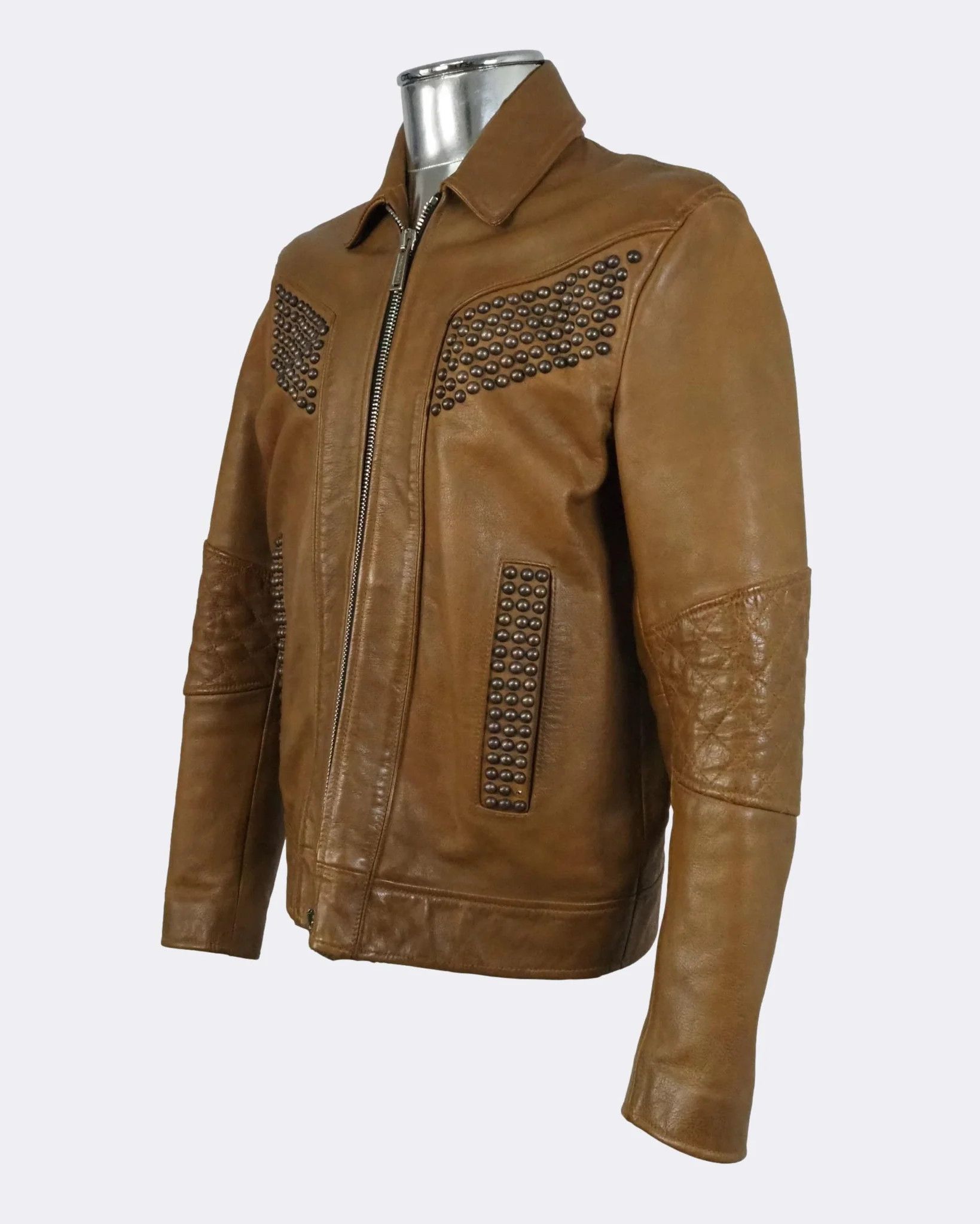 Dsquared2 Men's Dsquared2 Studded Calfskin Leather Jacket $2350 Size US M / EU 48-50 / 2 - 8 Thumbnail