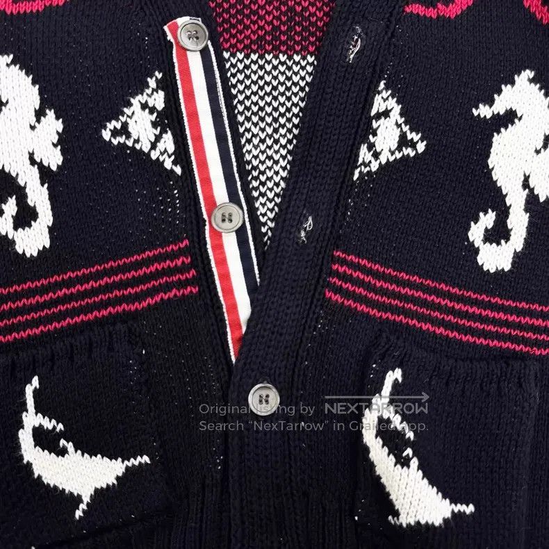 Thom Browne Thom Browne Marine themed intarsia striped knitted cardiga Size US S / EU 44-46 / 1 - 6 Thumbnail