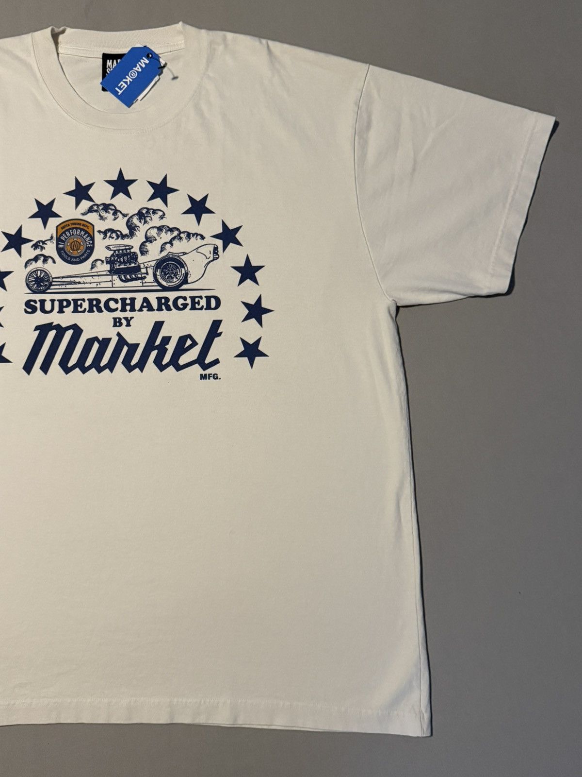 Market Chinatown Market Studios Supercharged Tee T-Shirt Unbleached Size US XL / EU 56 / 4 - 4 Thumbnail