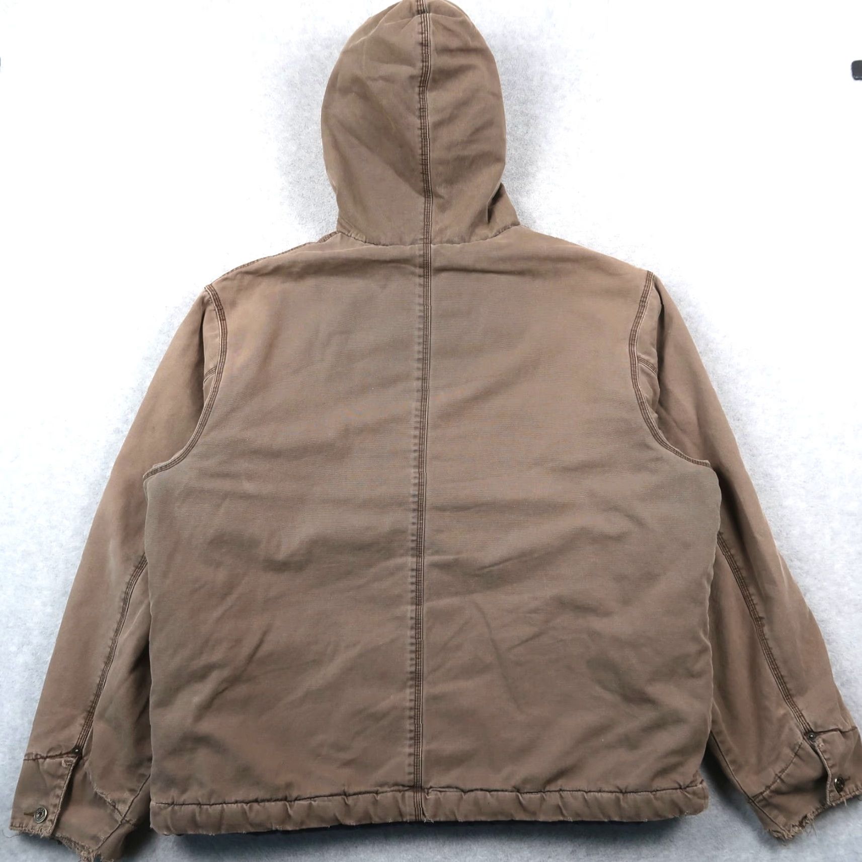 Old Navy VINTAGE Old Navy Workwear Jacket Men XL Brown Full Zip Fleece Lined Distressed Size US XL / EU 56 / 4 - 2 Thumbnail