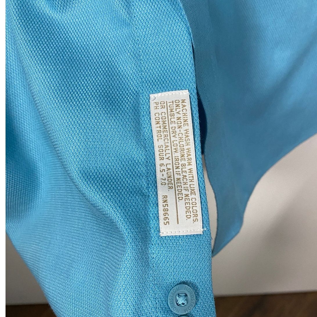 Nordstrom Nordstrom Ocean Blue Cotton Short Sleeve Shirt Size XXL Size US XXL / EU 58 / 5 - 6 Thumbnail