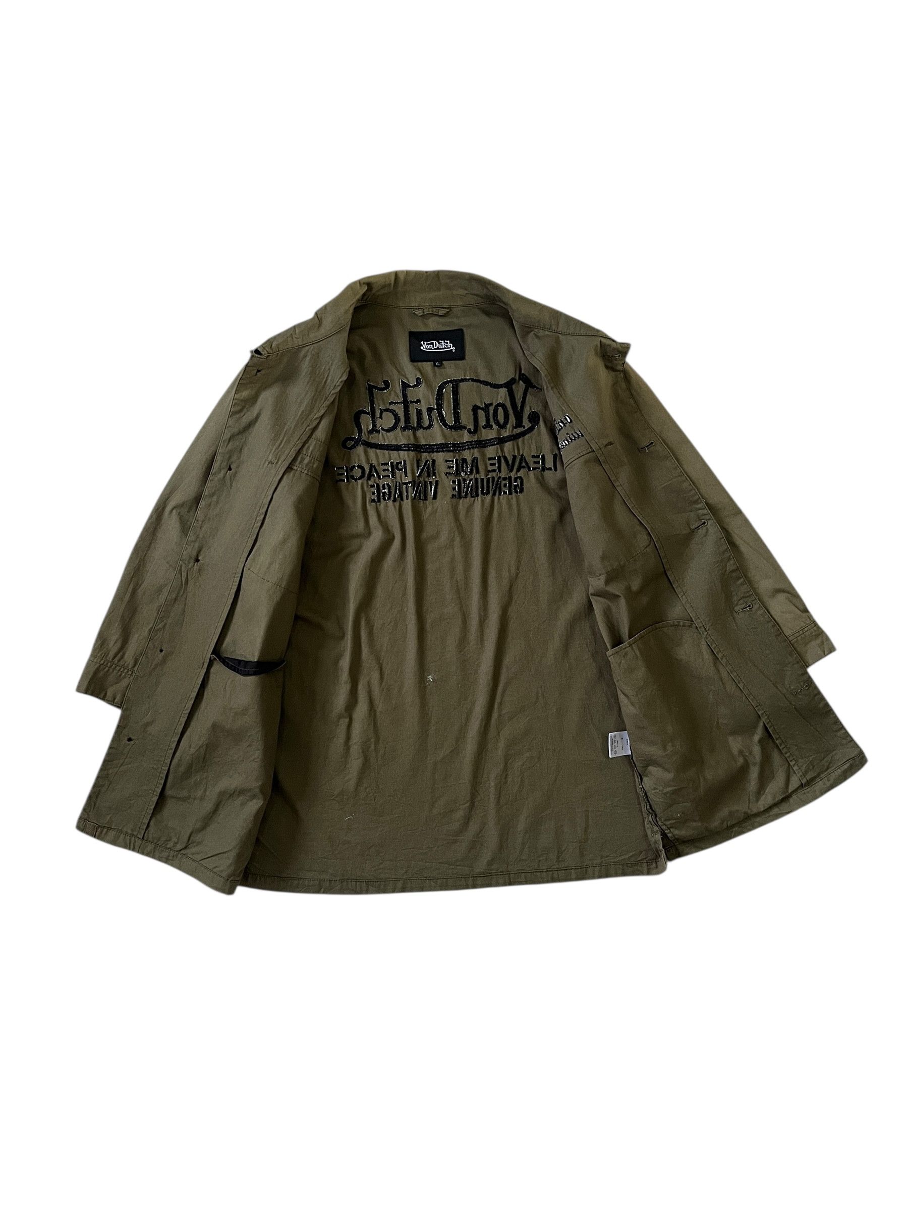 Von Dutch Von Dutch Olive Green 3 Quarter Sleeves Size US L / EU 52-54 / 3 - 11 Thumbnail