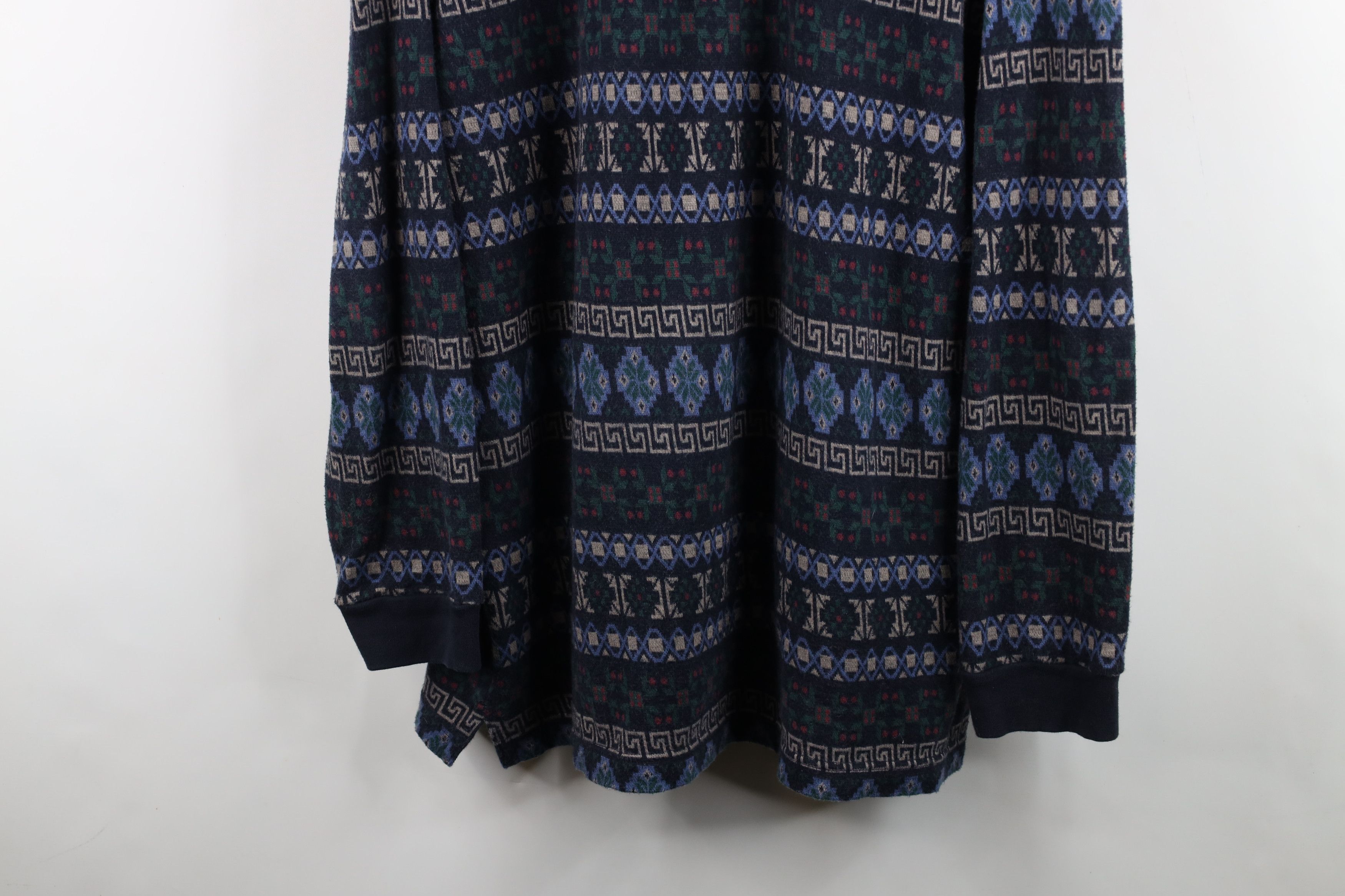 Vintage Vintage 90s Streetwear Fair Isle Long Sleeve Rugby Polo Size US XL / EU 56 / 4 - 3 Thumbnail