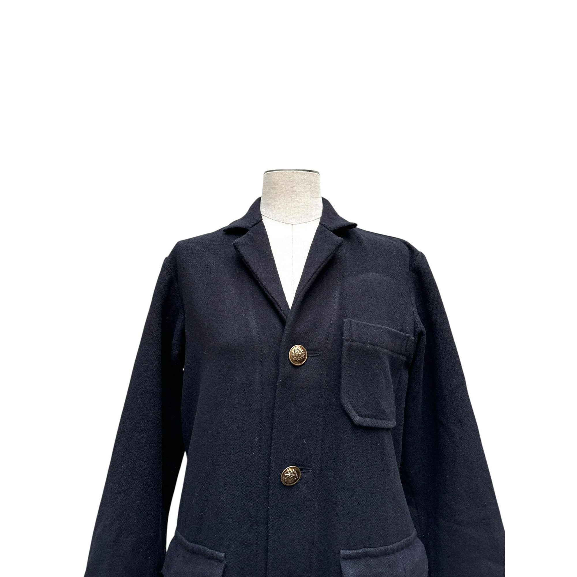 Comme des Garcons Vintage Navy Wool Coat Size M / US 6-8 / IT 42-44 - 2 Thumbnail