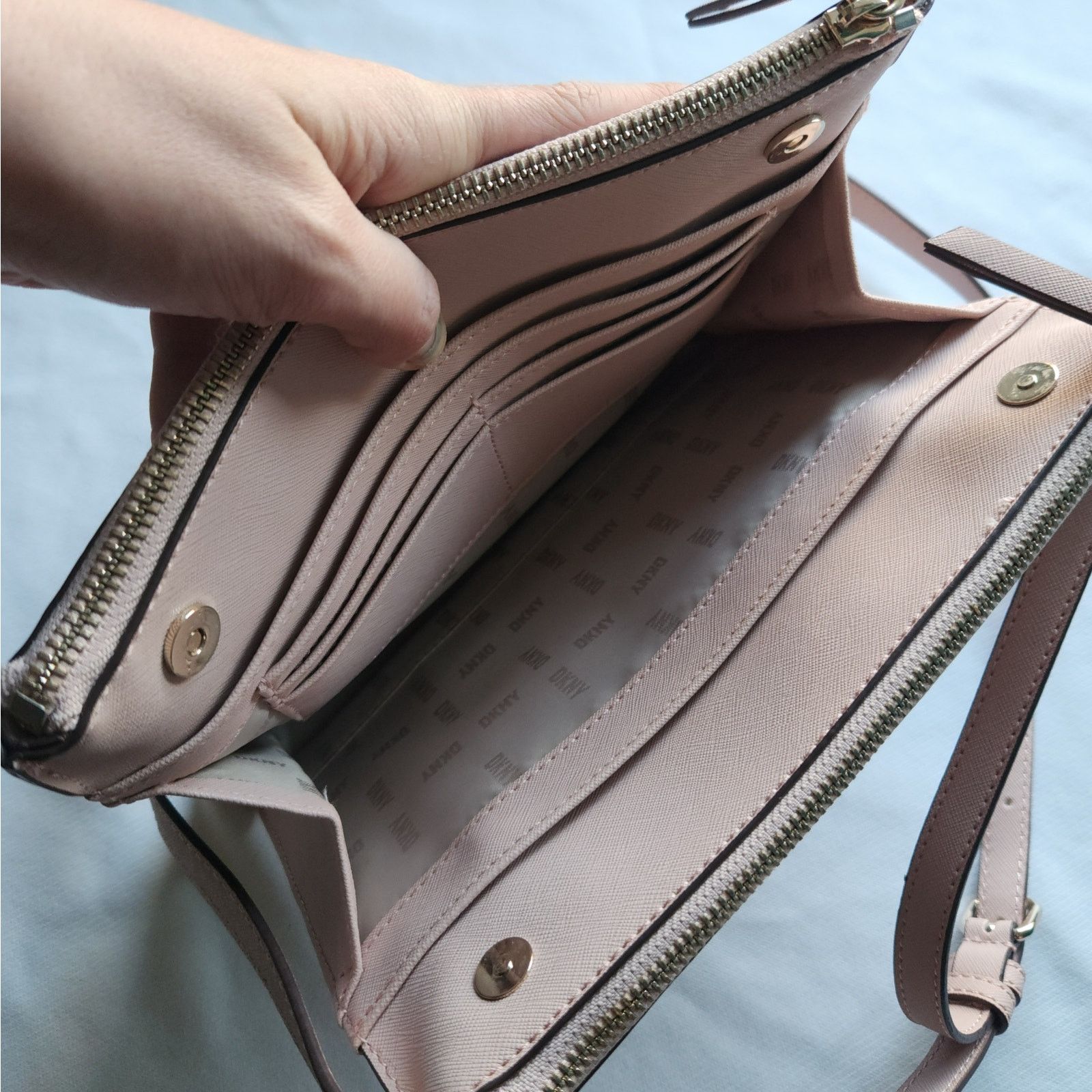 DKNY DKNY Pink Bag Tan Bryant Park TZ CBO Crossbody Purse Size ONE SIZE - 6 Thumbnail