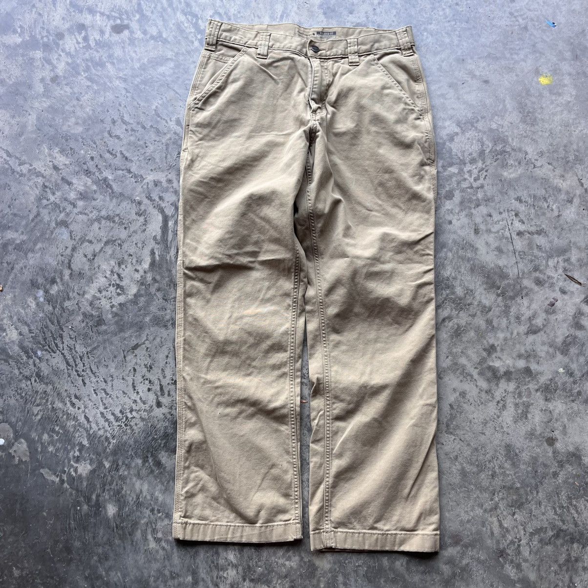Carhartt × Vintage CRAZY Vintage Y2K Carhartt Beige Tan Work Pants 32x30 Size US 32 / EU 48 - 3 Thumbnail