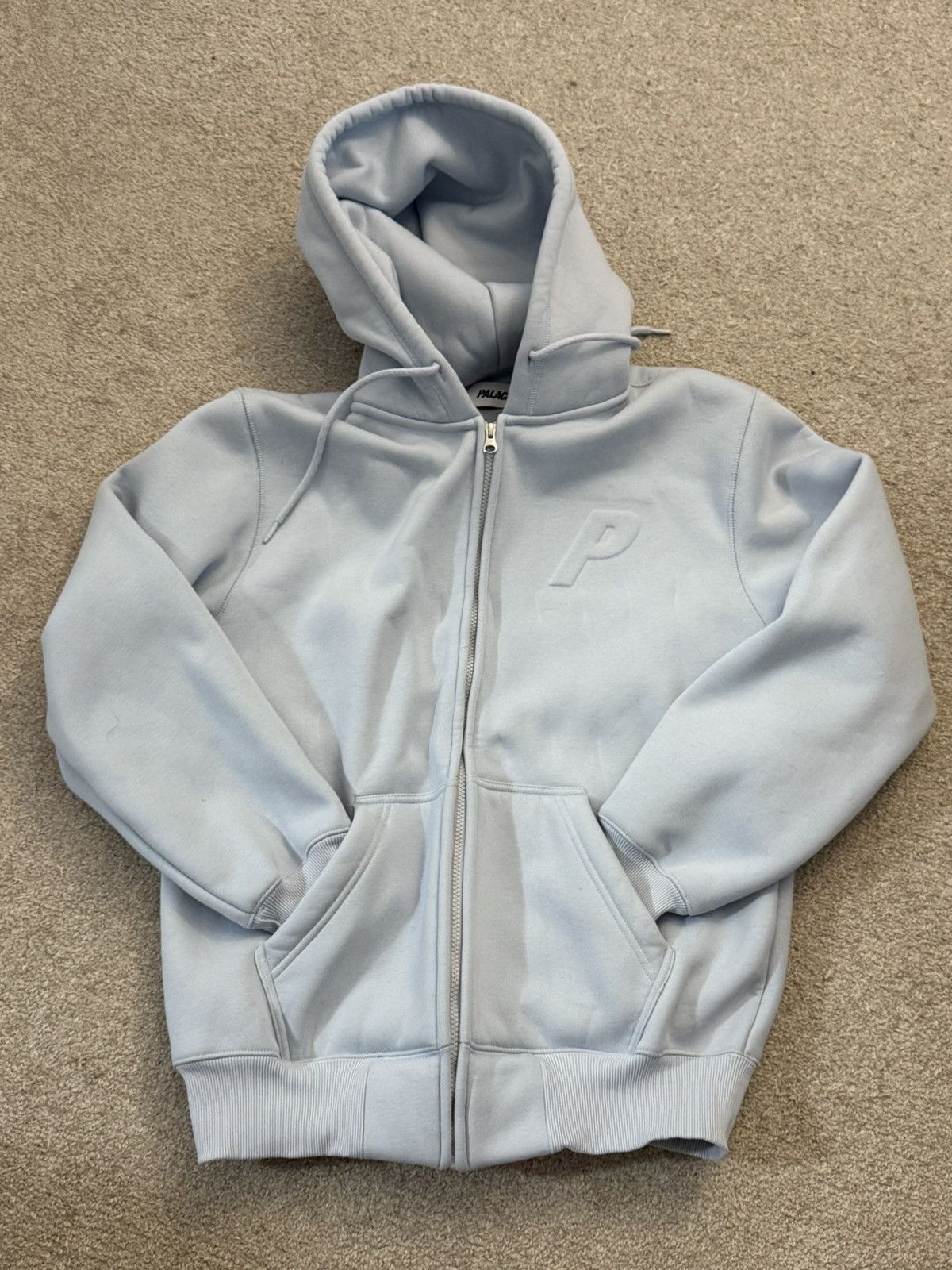 Palace Palace Thermal Embossed P3 Zip Hood (Faint Blue) Size US M / EU 48-50 / 2 - 2 Thumbnail