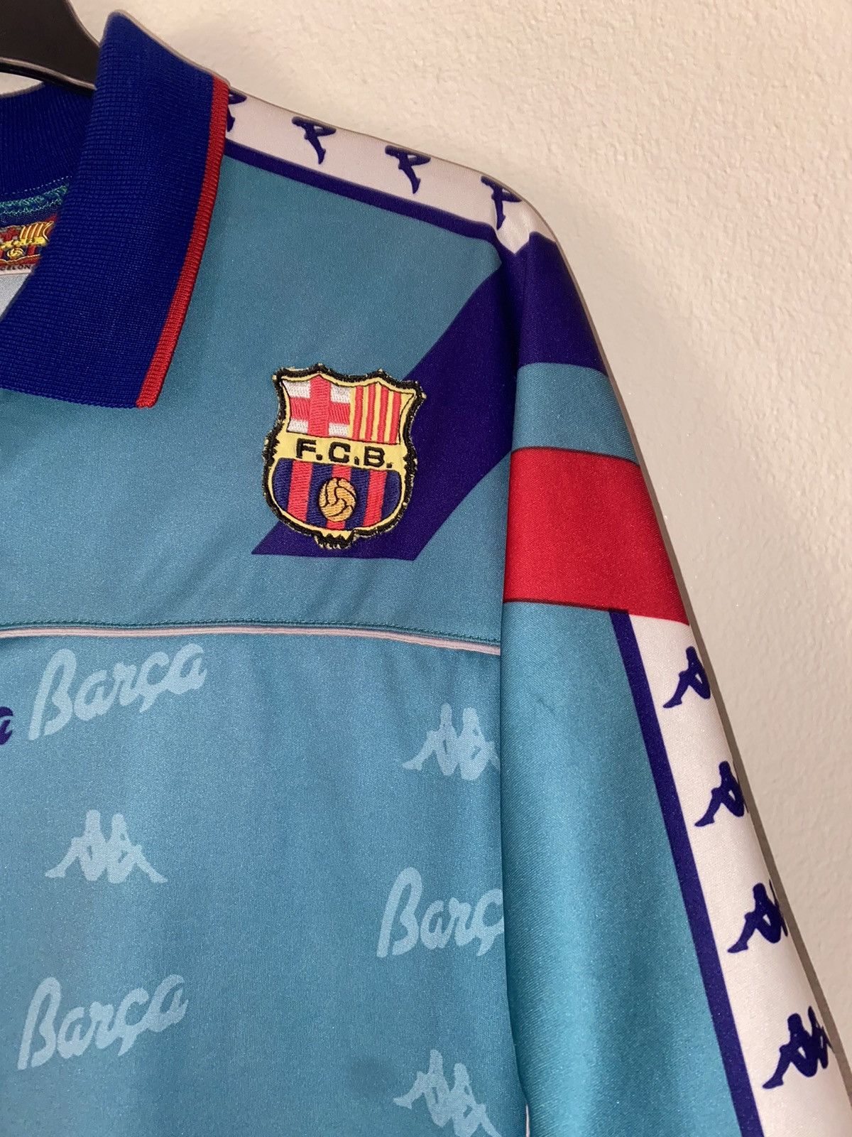 Kappa BARCELONA 1992/1994 AWAY JERSEY Size US XL / EU 56 / 4 - 4 Thumbnail