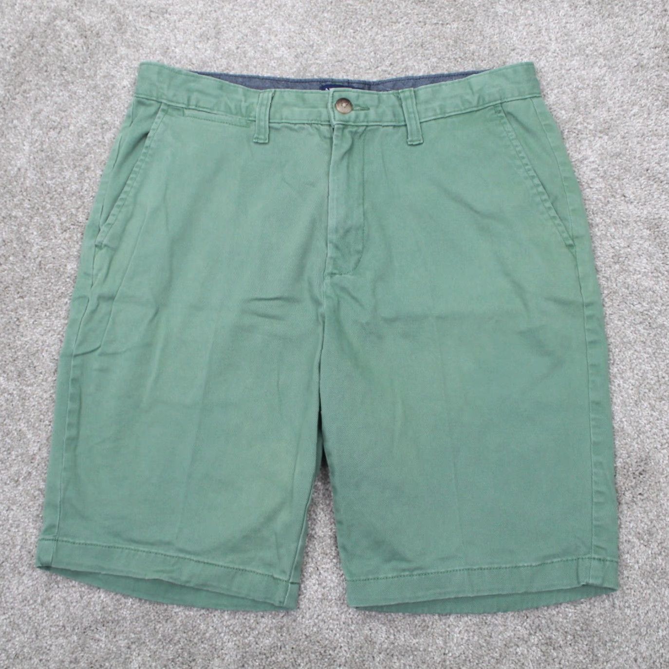 Nautica Nautica Shorts Mens 32 Green Classic Fit Flat Front 10" Inseam Canvas Cotton Chino Style Vintage No Size US 32 / EU 48 - 2 Thumbnail