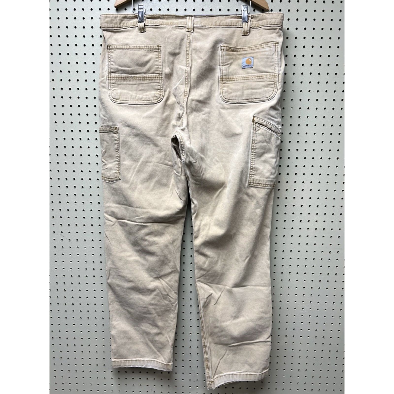 Carhartt VINTAGE Carhartt 102802-918 Relaxed Double Knee Pants Men Tan 40x32 Carpenter Workwear Pockets Cargo 90s USA Mens Size US 40 / EU 56 - 2 Thumbnail