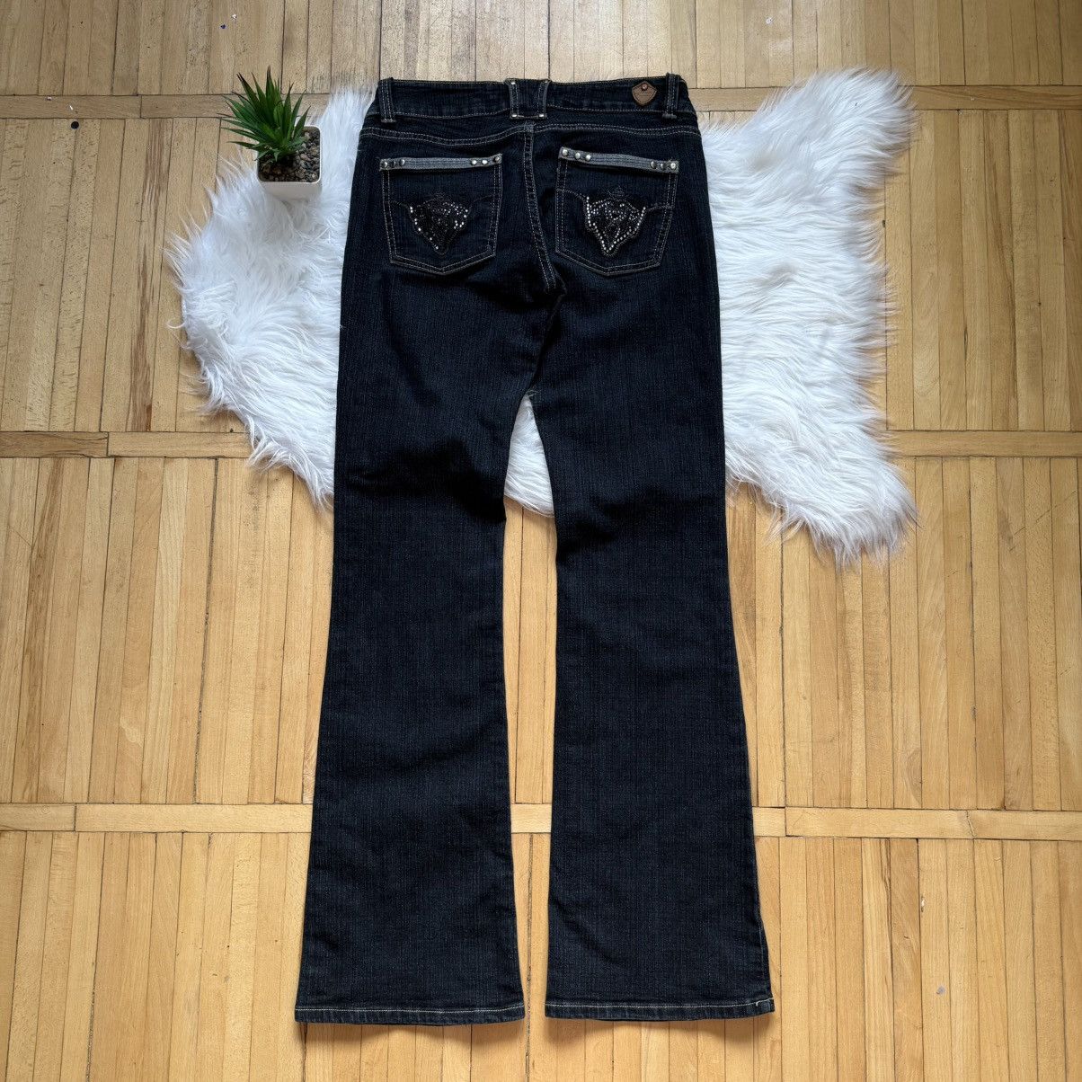 If Six Was Nine 📌 Vintage Jane Norman Y2K Crazy Flare Low Rise Jeans Size 36" / US 14 / IT 50 - 1 Thumbnail