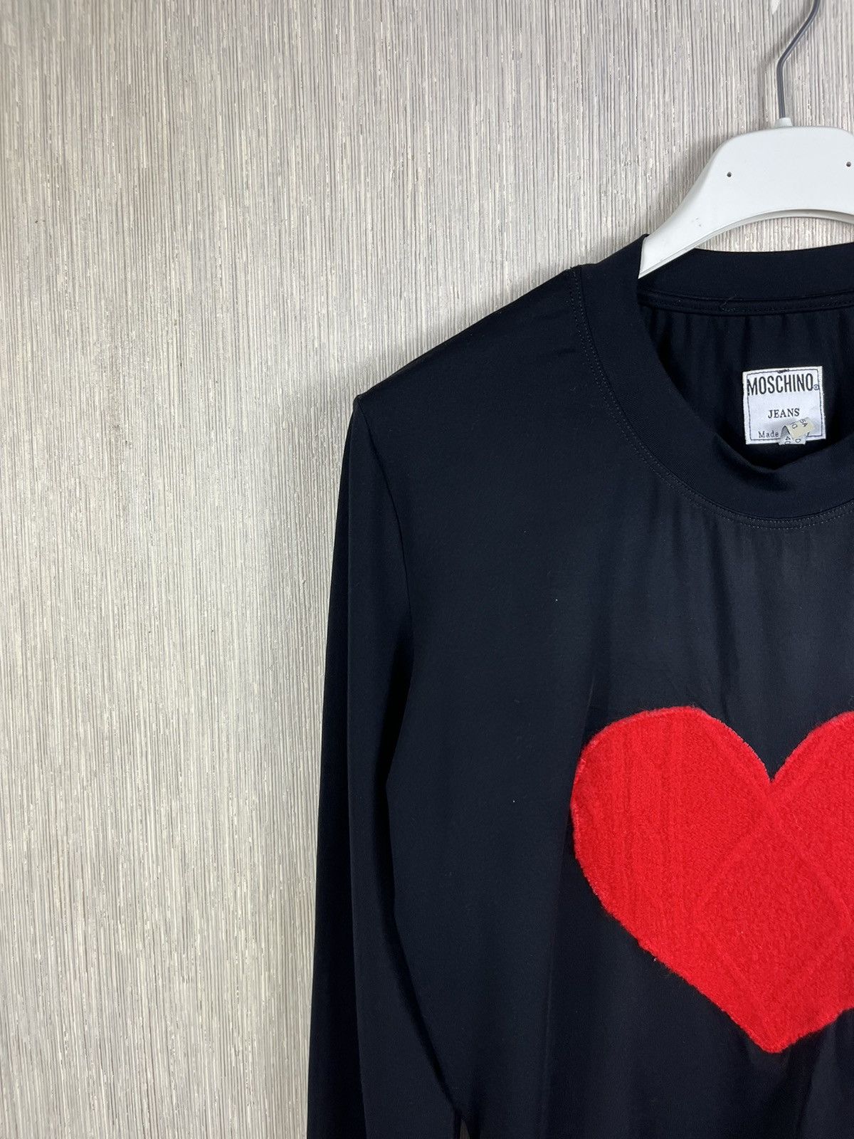 Love Moschino × Moschino × Vintage Vintage Moschino warm hearted knit wool blouse heart love 90 Size M / US 6-8 / IT 42-44 - 5 Thumbnail