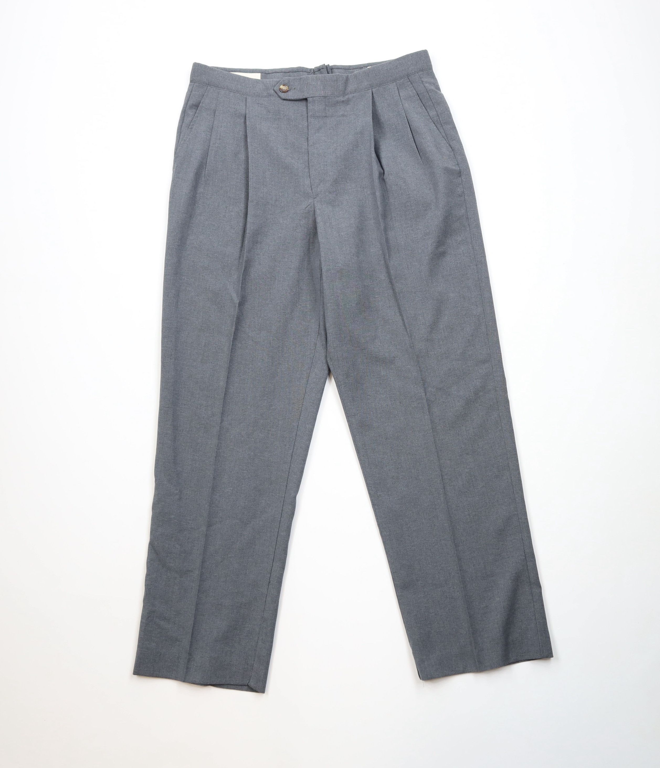 Vintage Vintage 70s Streetwear Knit Wide Leg Chino Pants Gray USA Size US 34 / EU 50 - 1 Thumbnail