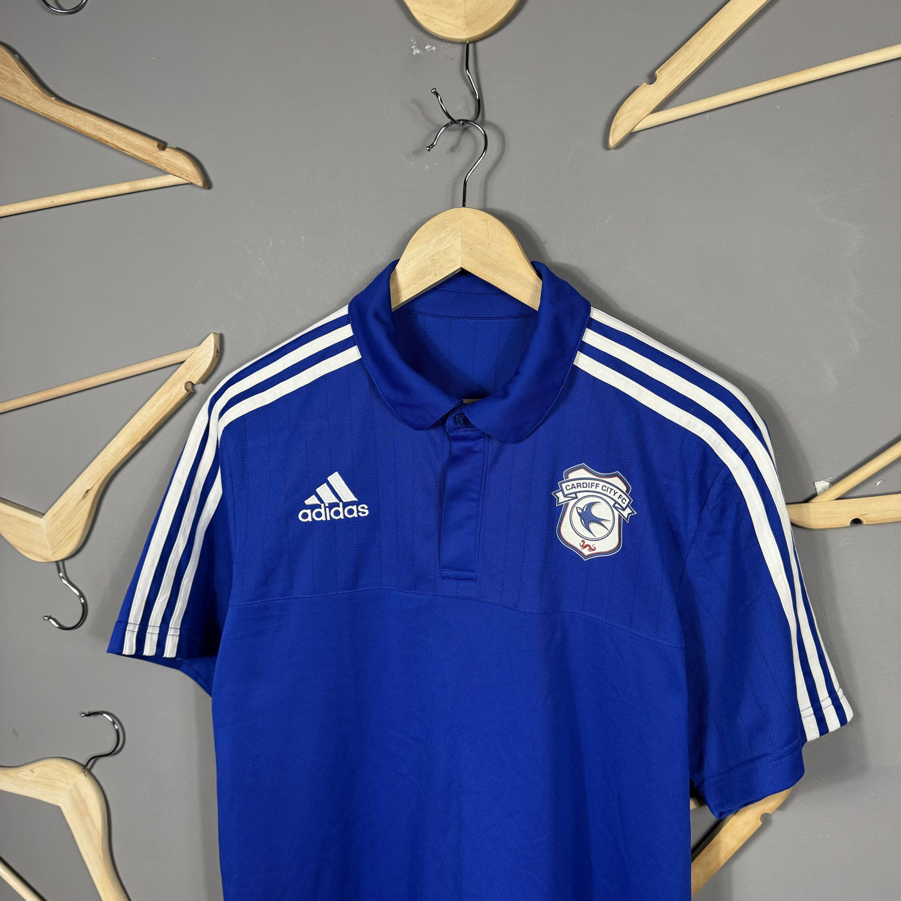 Adidas Adidas Cardiff City Soccer Polo Shirt Size US XL / EU 56 / 4 - 2 Thumbnail