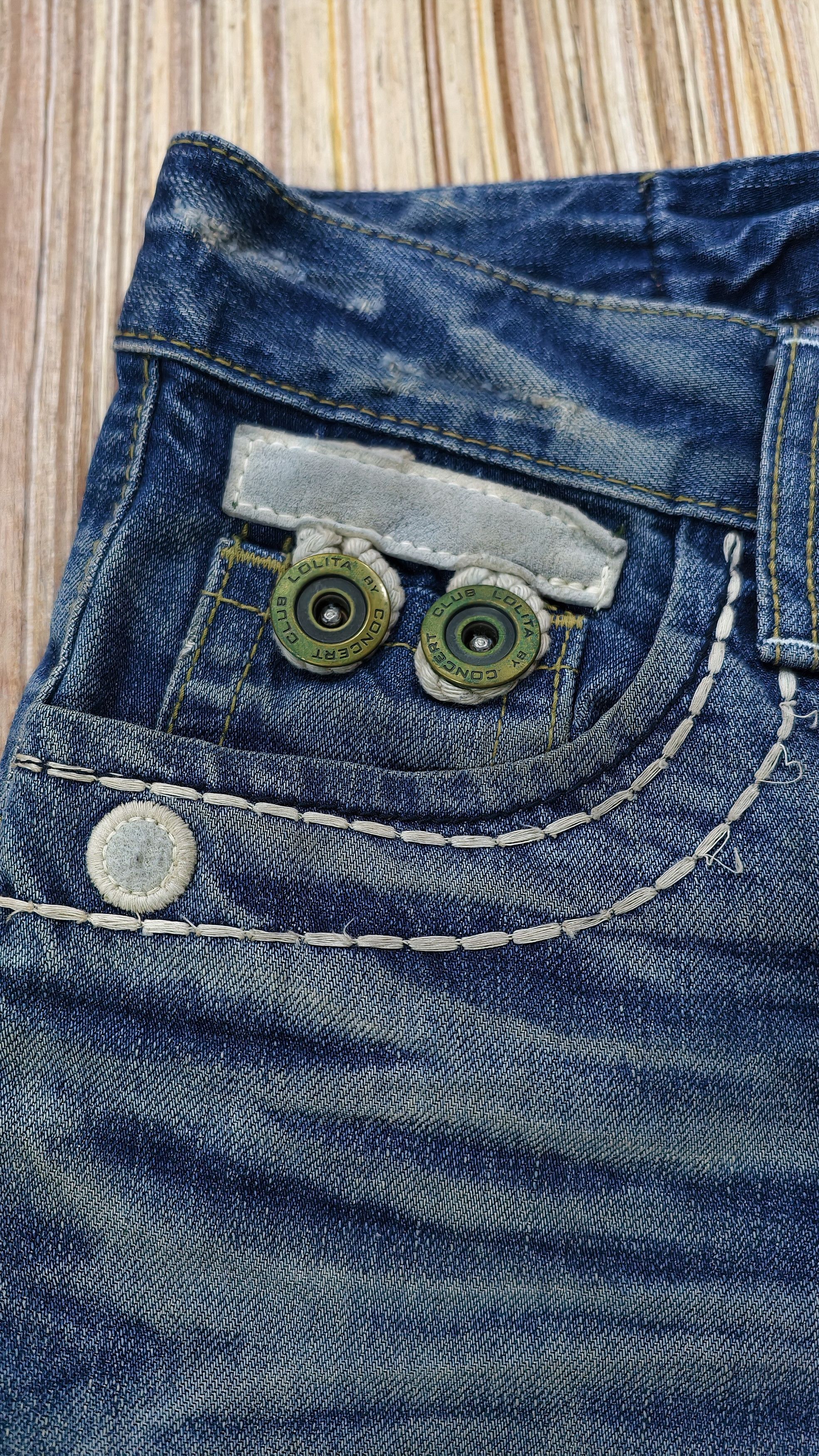 Japanese Brand vintage lolita flare denim jeans Size US 33 - 5 Thumbnail