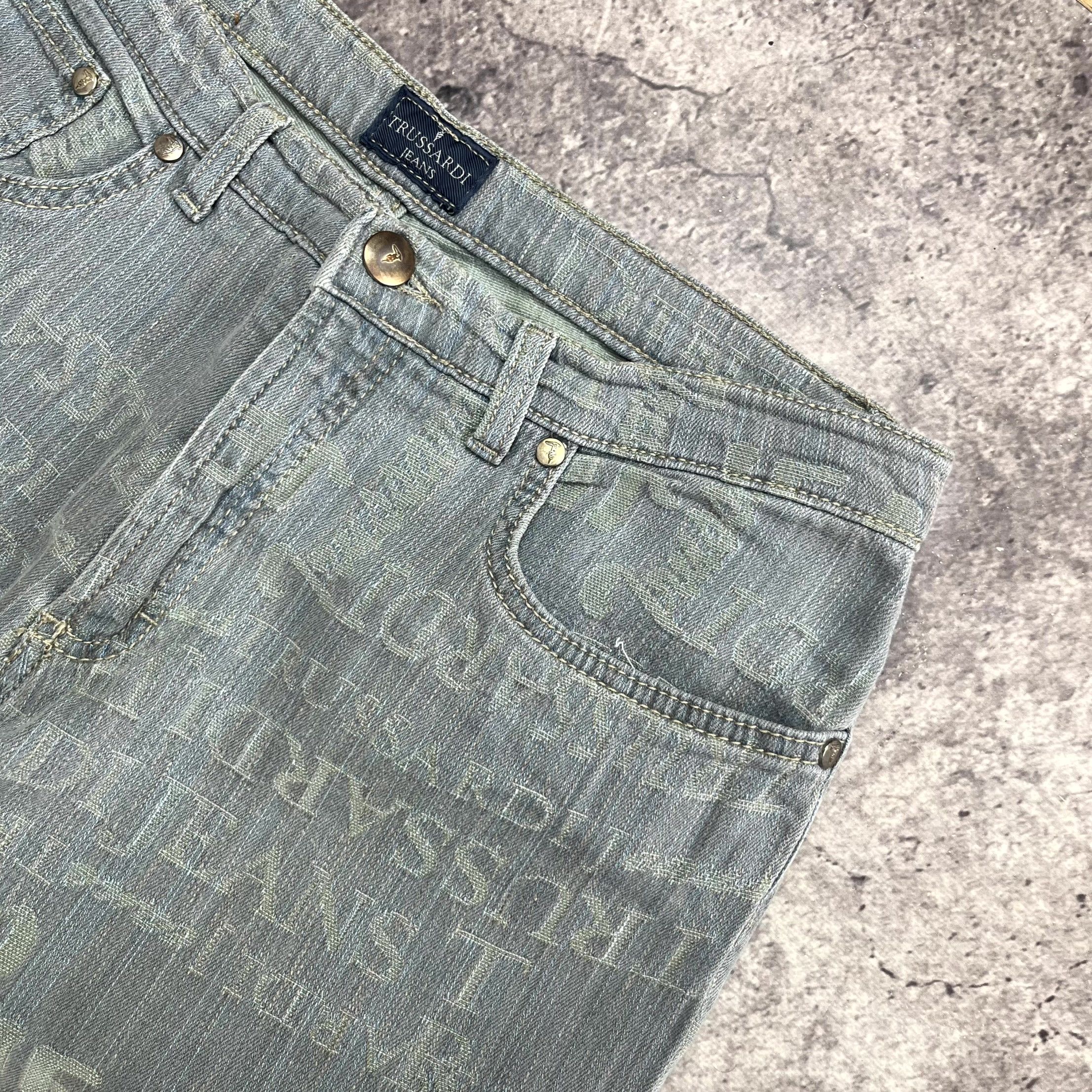 Trussardi Y2K Trussardi Gray Bootcut Flare Jeans Size 31 UK 29 Size 31" - 4 Thumbnail