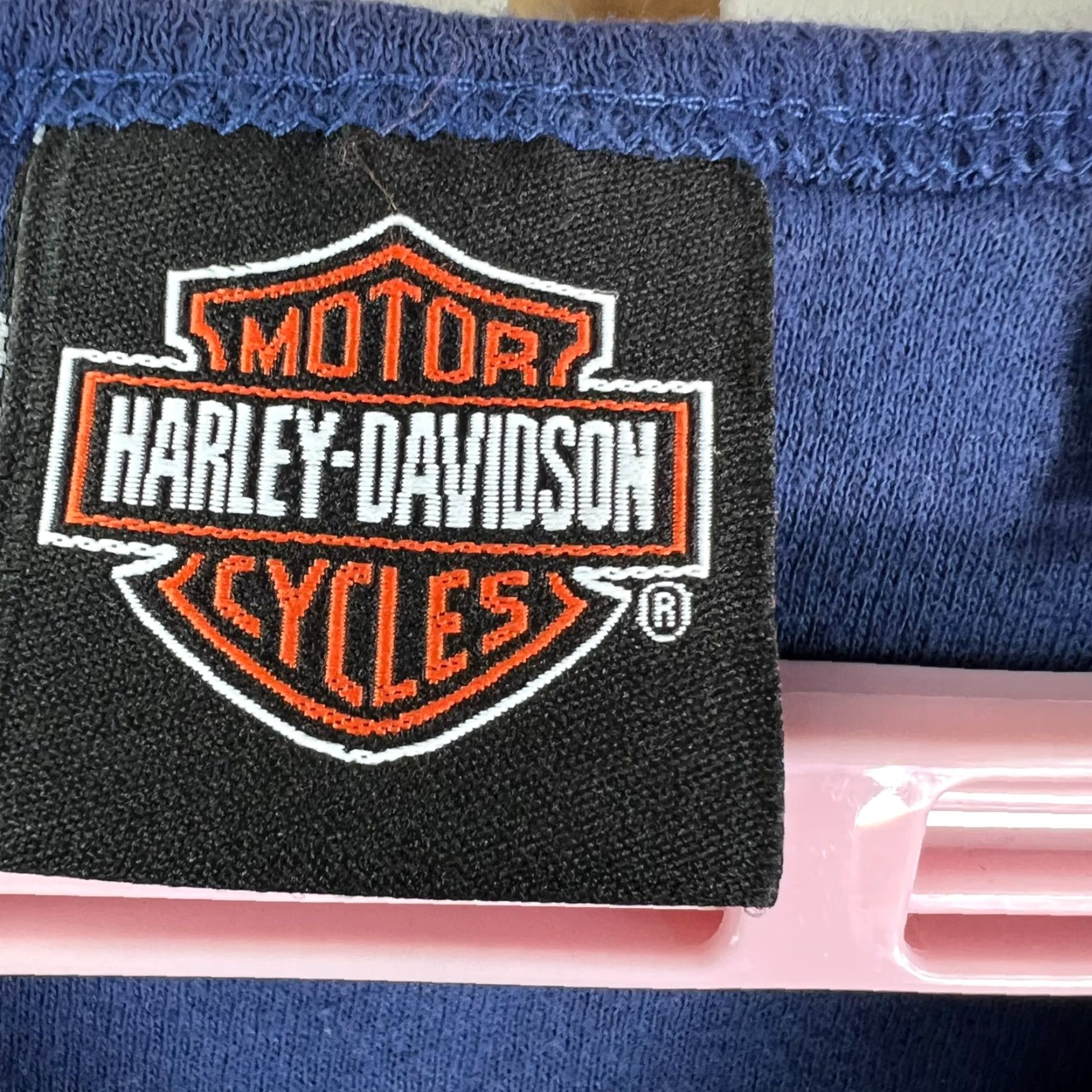 Harley Davidson Harley-Davidson Shirt Womens Long Sleeve Thermal Embroidered Angel Graphic Print Blue M Size M / US 6-8 / IT 42-44 - 6 Thumbnail