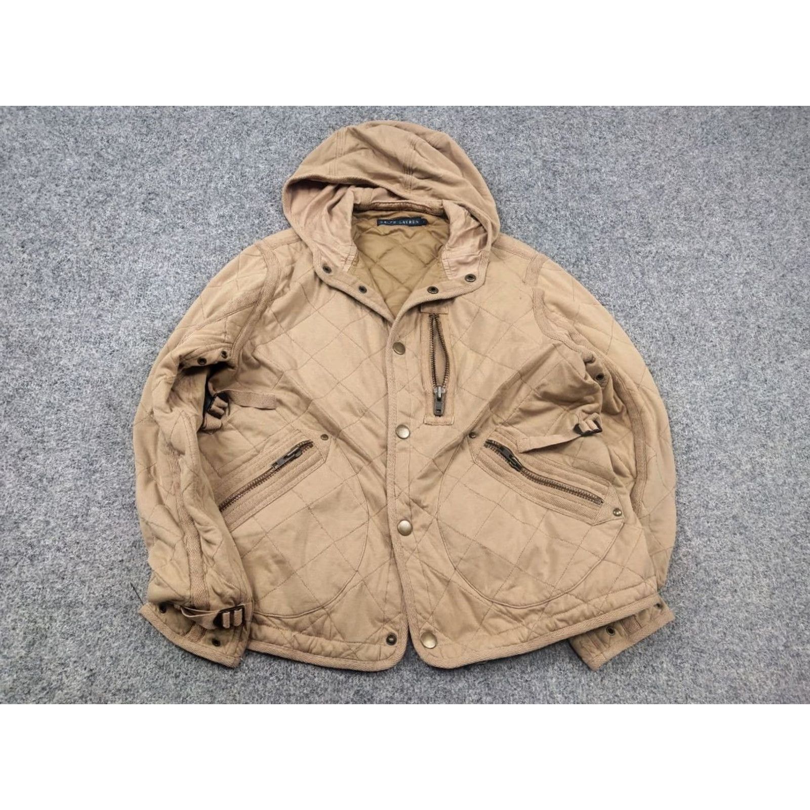 Ralph Lauren VINTAGE Ralph Lauren Quilted Beige Workwear Pocket Hoodie Jacket S Men Beige 90s, Vintage, Quilted, Pocket, Hoodie, Jacket, Beige, Ralph Lauren, 90s Size US S / EU 44-46 / 1 - 3 Thumbnail