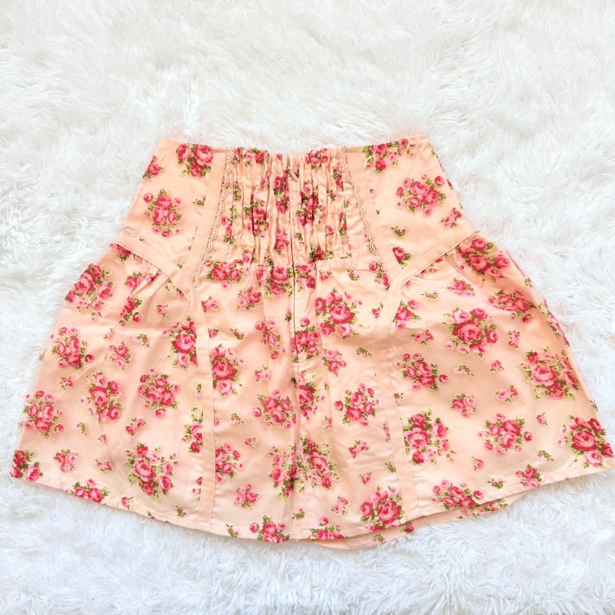 LIZ LISA Liz Lisa floral skirt shorts flowers Gal Japan pink Lolita Size 26" / US 2 / IT 38 - 3 Thumbnail