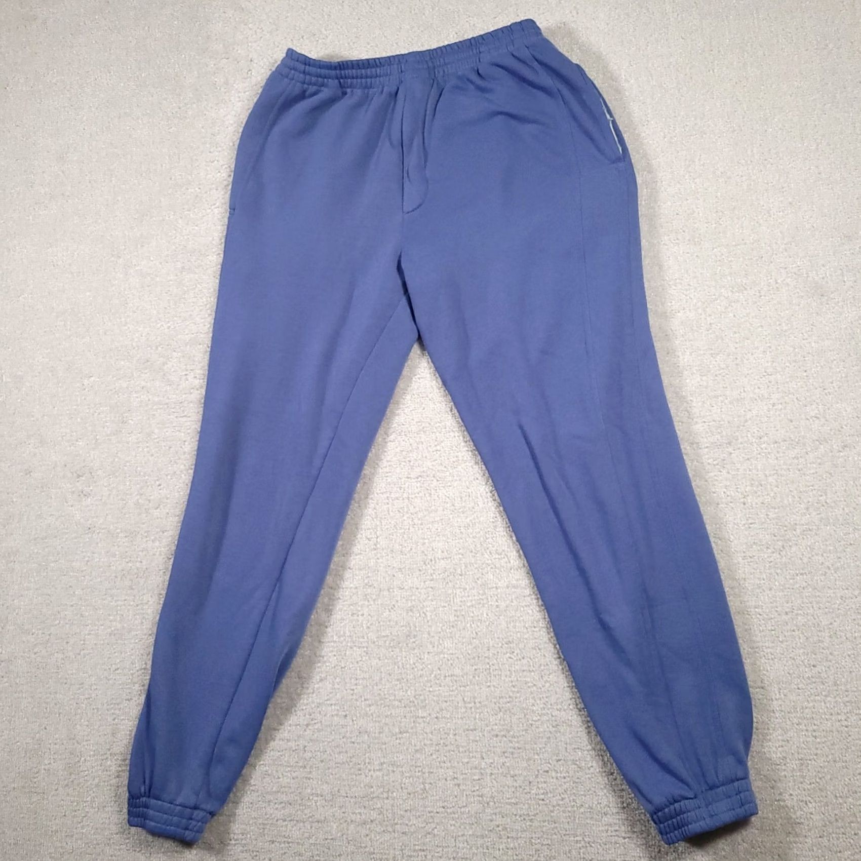 London Fog London Fog Pants Mens Medium Blue Jogger Sweatpants Pockets Elastic Waist Zipper Size US 31 - 2 Thumbnail