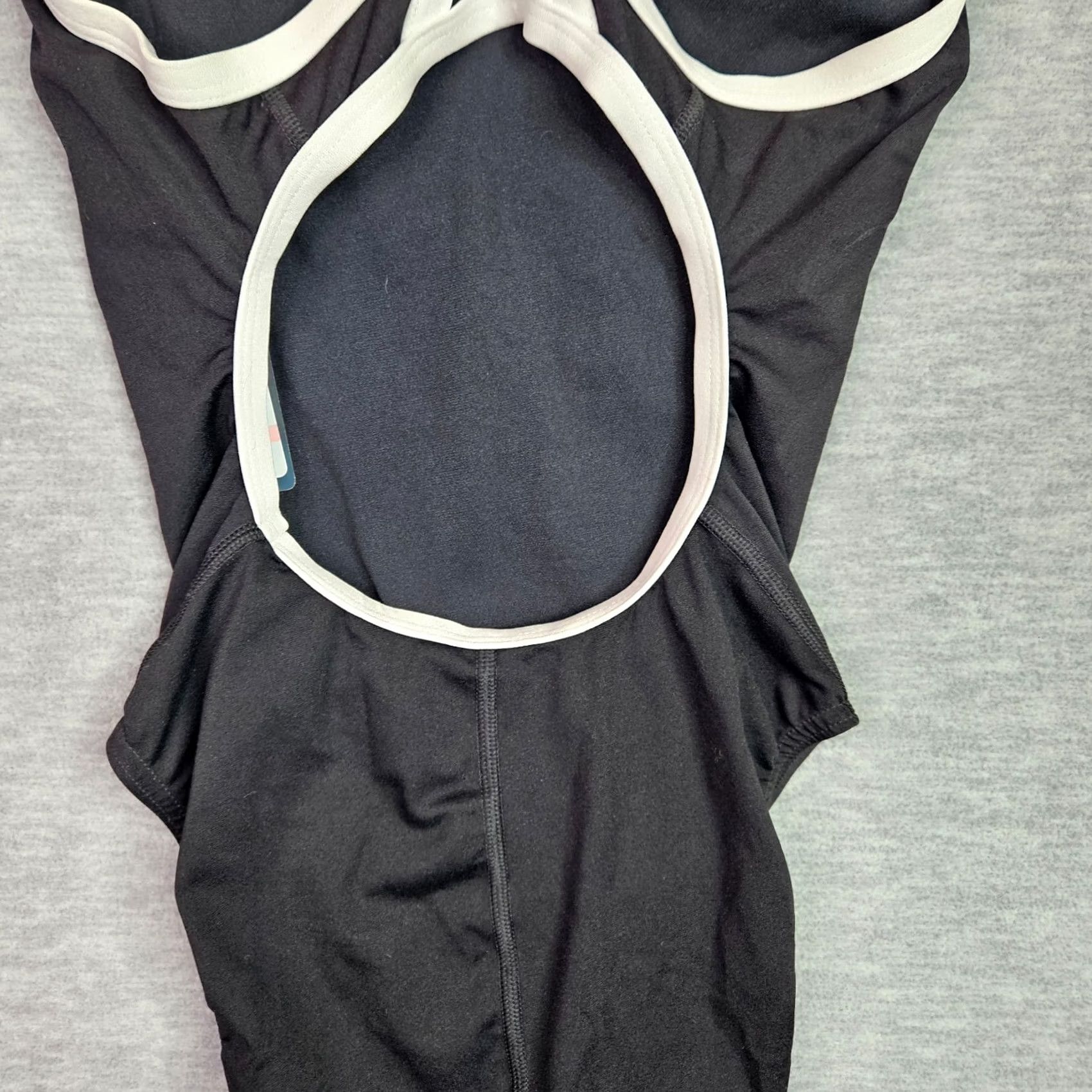 Speedo Speedo Endurance plus Black White One Piece Cross Back Swimsuit Size 10 NEW Women Size ONE SIZE - 5 Thumbnail