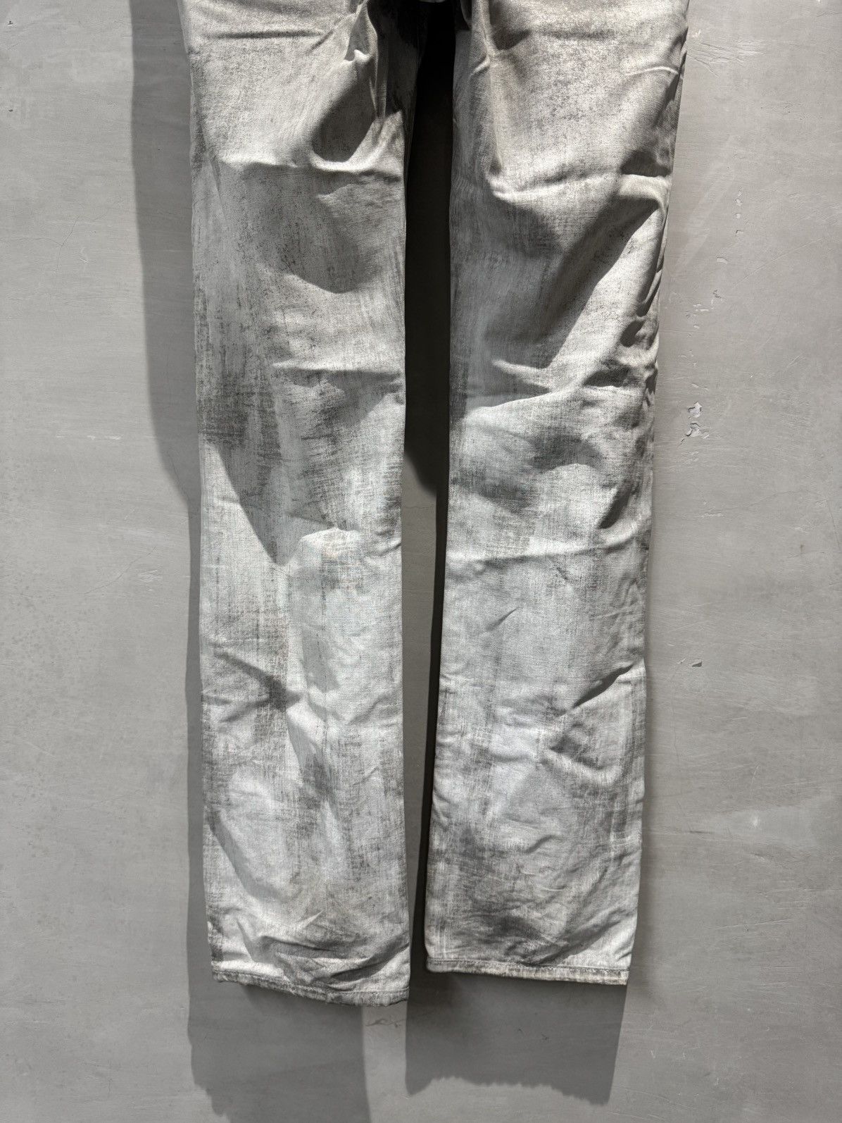 Dior Dior Homme Hedi Slimane White Waxed Denim Jeans Size US 33 - 10 Thumbnail