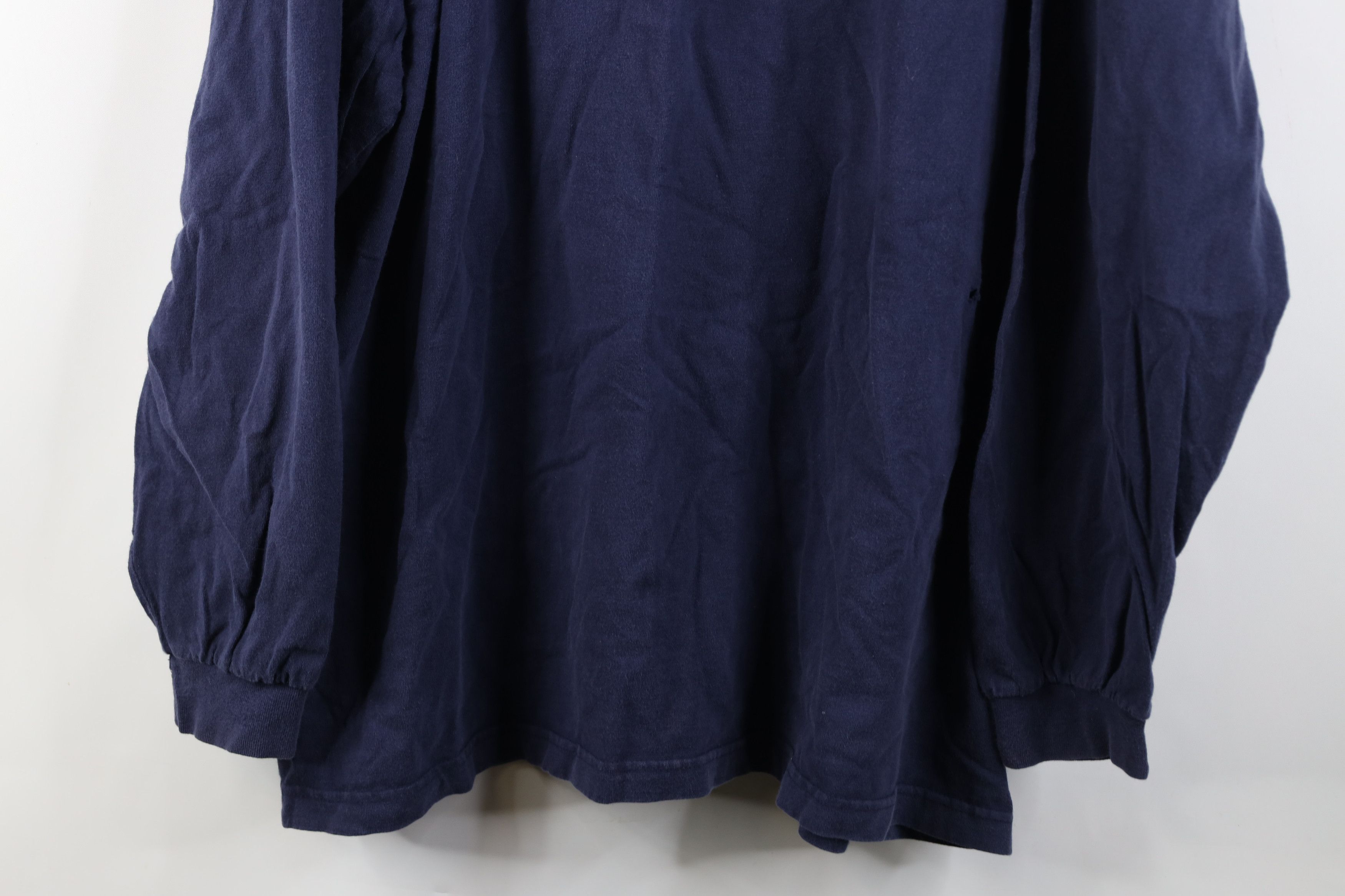 Vintage Vintage 90s Streetwear Cotton Long Sleeve T-Shirt Blue USA Size US XXL / EU 58 / 5 - 3 Thumbnail