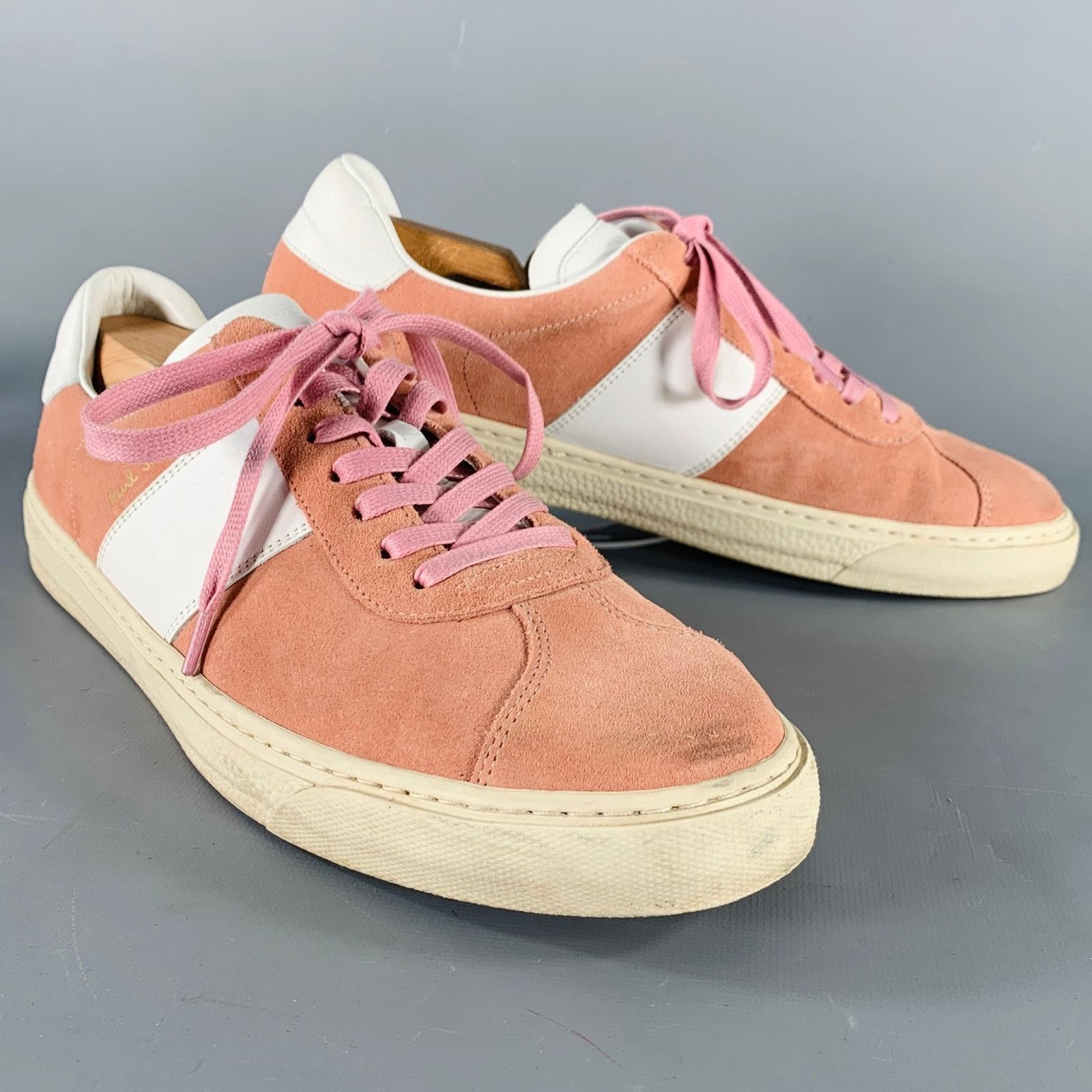 Paul Smith PAUL SMITH Levon Pink White Suede Leather Low Top Sneakers Size US 9 / EU 42 - 1 Thumbnail