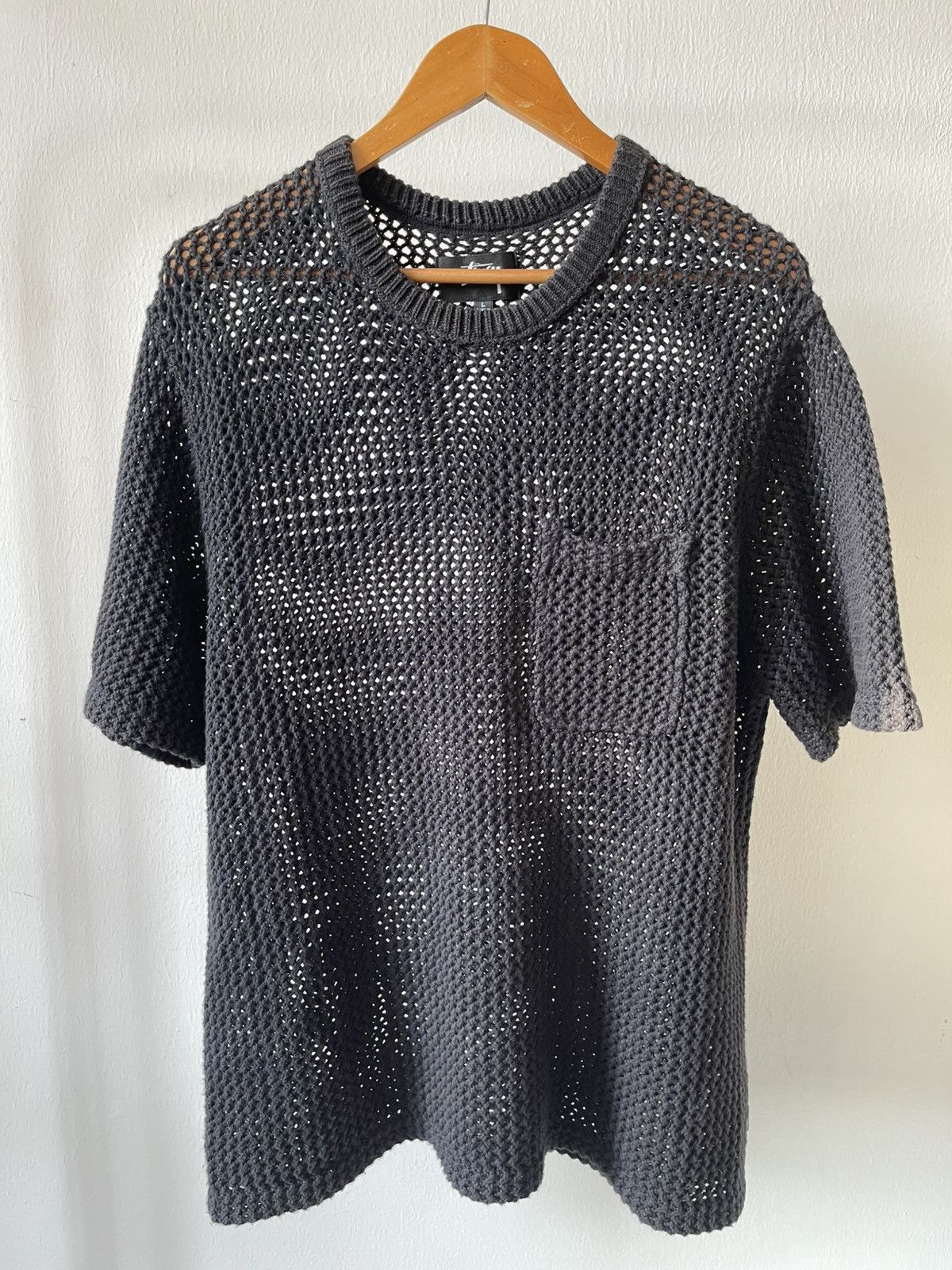 Stussy Stussy Fish Net Knit Tee A2 Size US L / EU 52-54 / 3 - 3 Thumbnail