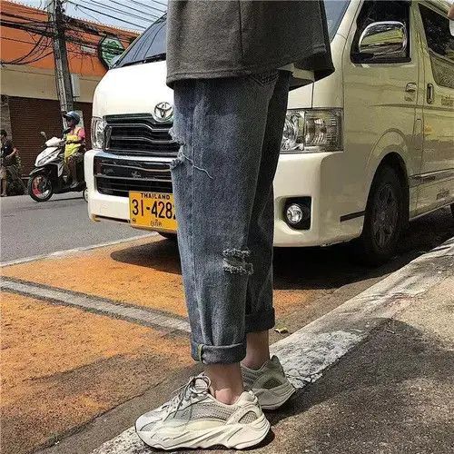 Other Denim Straight Holes Trousers Mens Size US 28 / EU 44 - 4 Thumbnail