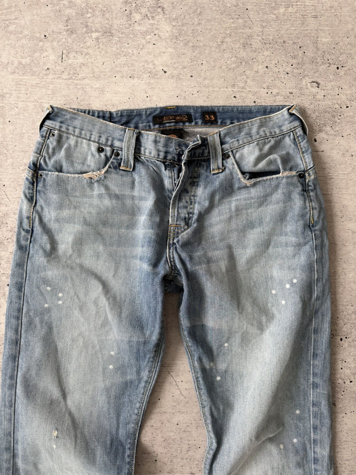 Ed Hardy Vintage Y2K Ed Hardy x Christian Audigier Boys Denim Pants Size US 33 - 9 Thumbnail