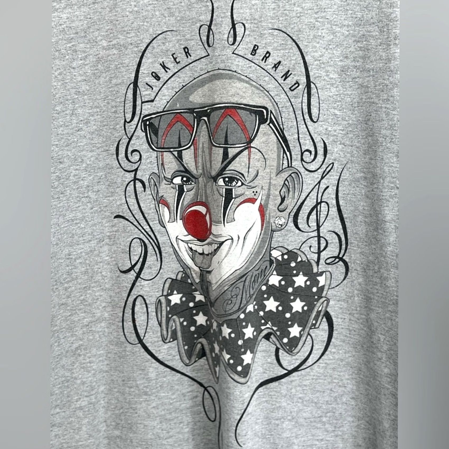 Vintage VINTAGE Joker Brand Shirt Mens Large Gray 90s Made In USA Gangster Chicano Lowrider Size US L / EU 52-54 / 3 - 2 Thumbnail