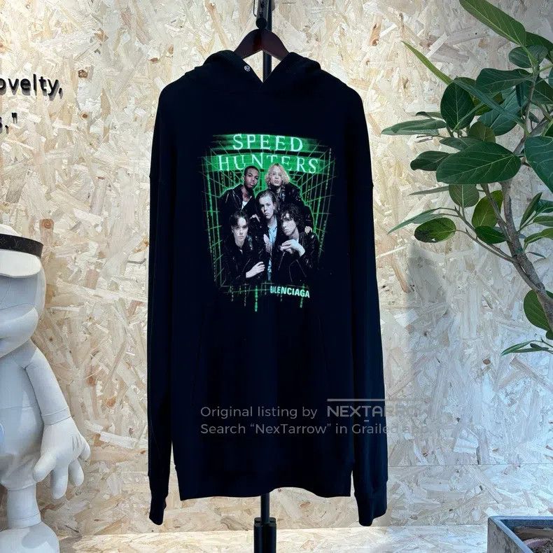 Balenciaga Balenciaga Matrix Band Printed Hooded Sweatshirt Size US S / EU 44-46 / 1 - 1 Thumbnail