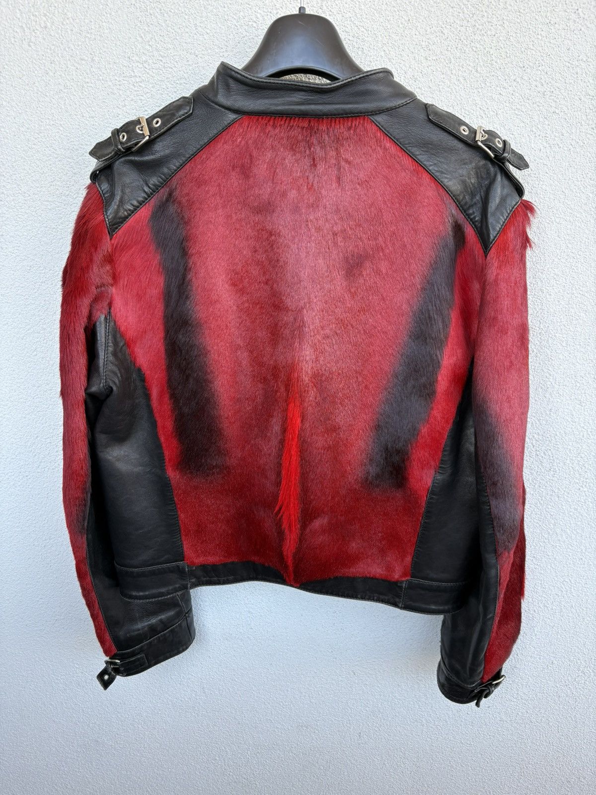 Dolce & Gabbana Dolce&gabbana fw 2001 runway fur and leather biker jacket Size US XL / EU 56 / 4 - 2 Thumbnail