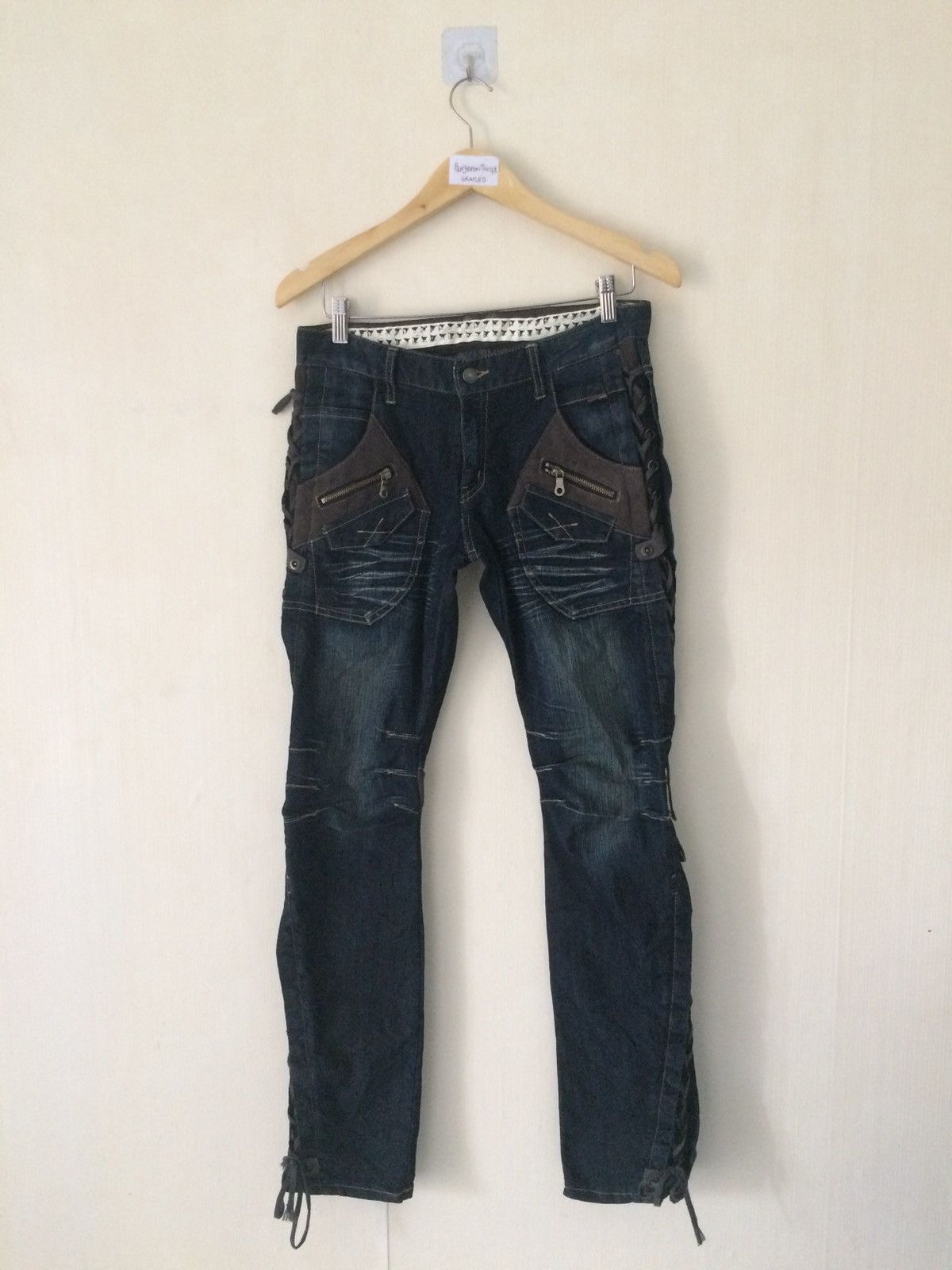 Japanese Brand × PPFM × Seditionaries PPFM Japanese Bondage Punk Hybrid Jeans Size US 30 / EU 46 - 1 Thumbnail