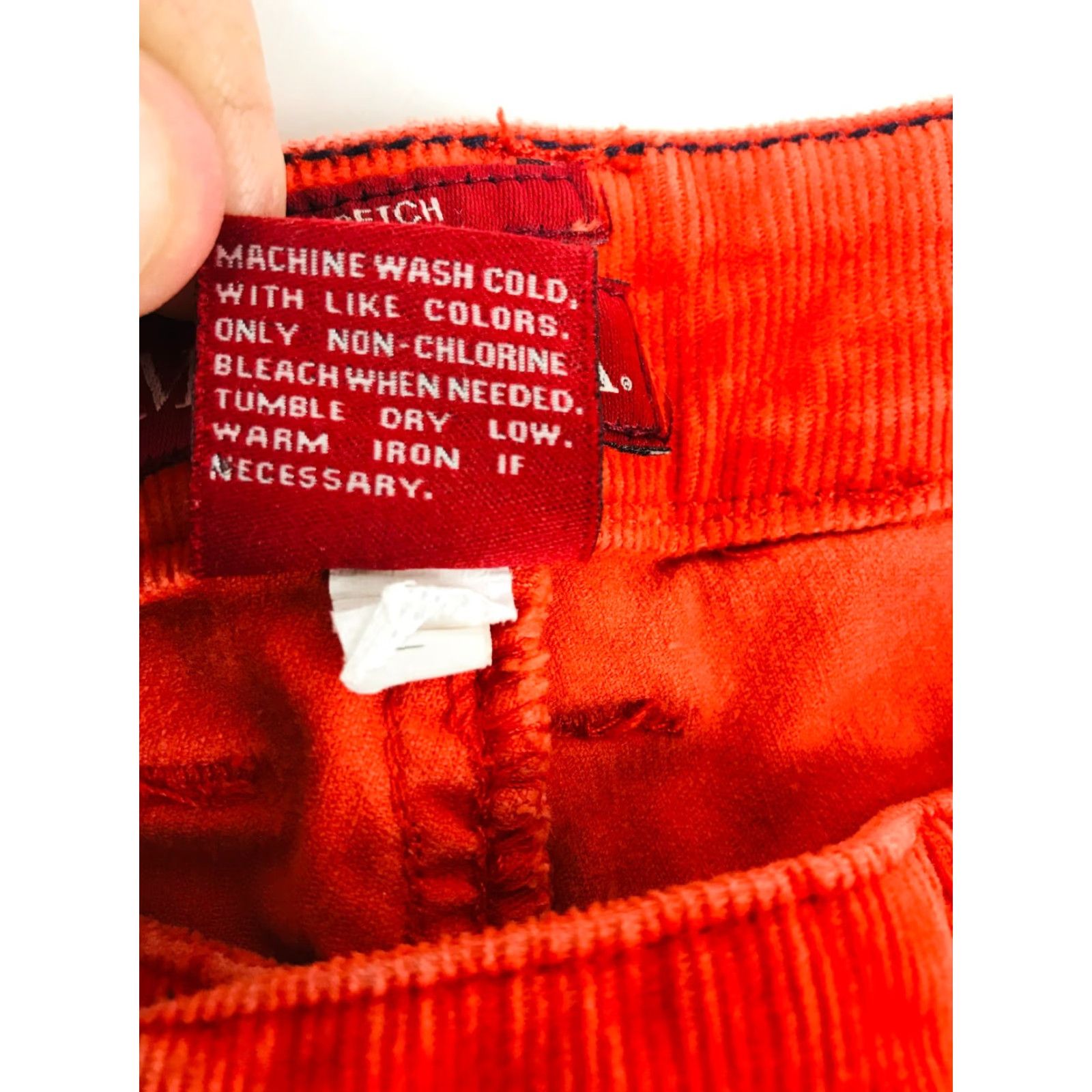 Merona Merona Fit 2 Jeans Womens Size 12 Orange Corduroy Stretch Hemmed 29" Regular Straight pants Womens 12 Orange Corduroy Stretch 29" Hemmed Size 34" / US 12 / IT 48 - 8 Thumbnail