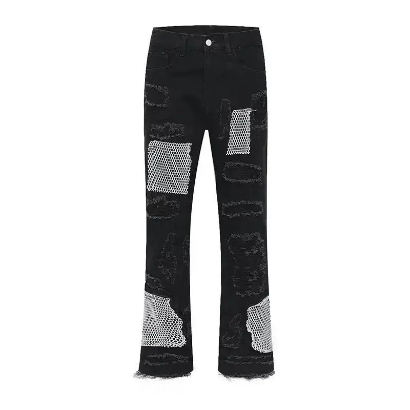 Japanese Brand Retro loose high street patchwork jeans Size US 30 / EU 46 - 6 Thumbnail